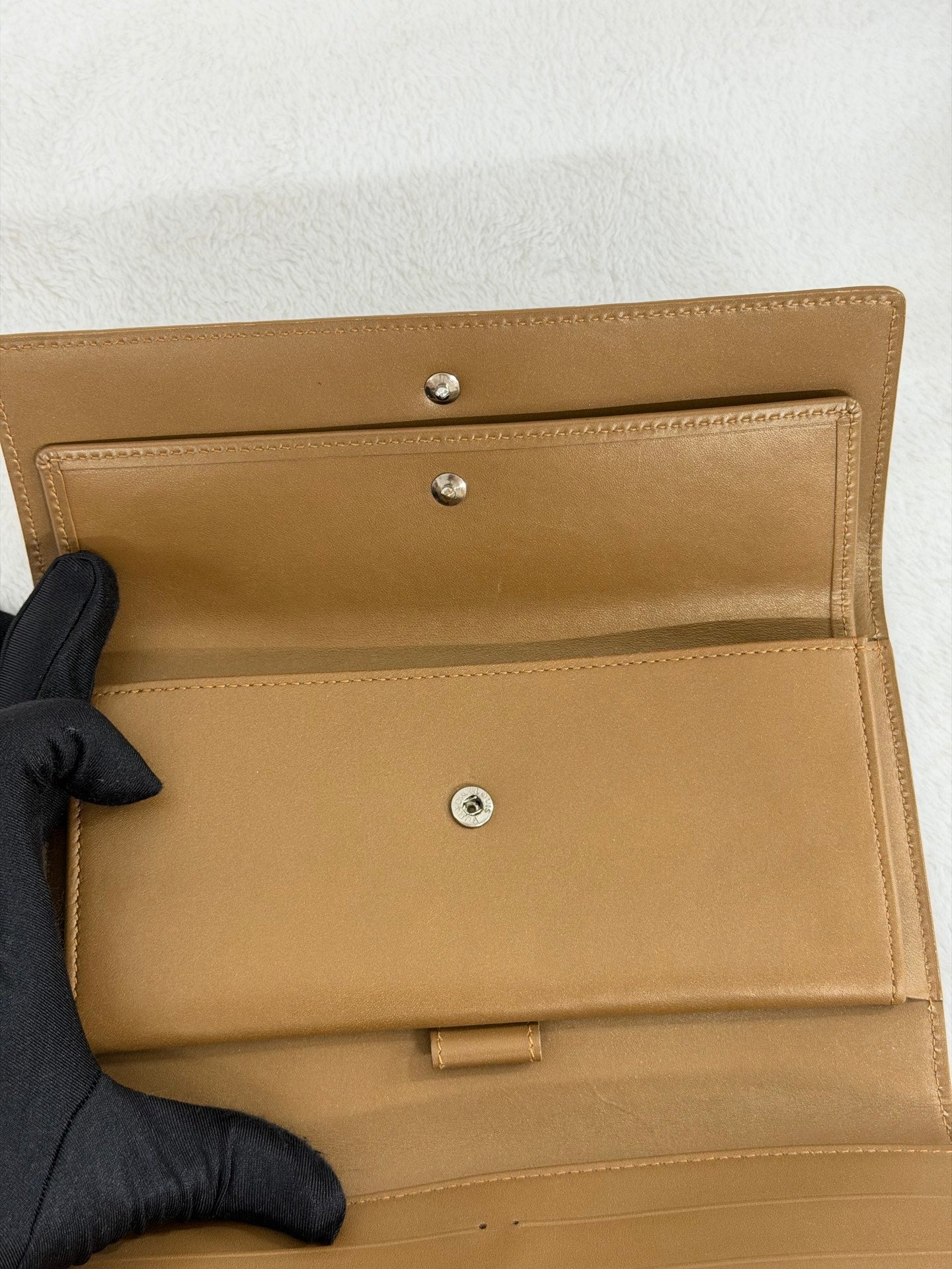 LOUIS VUITTON Monogram Trifold Patent Wallet