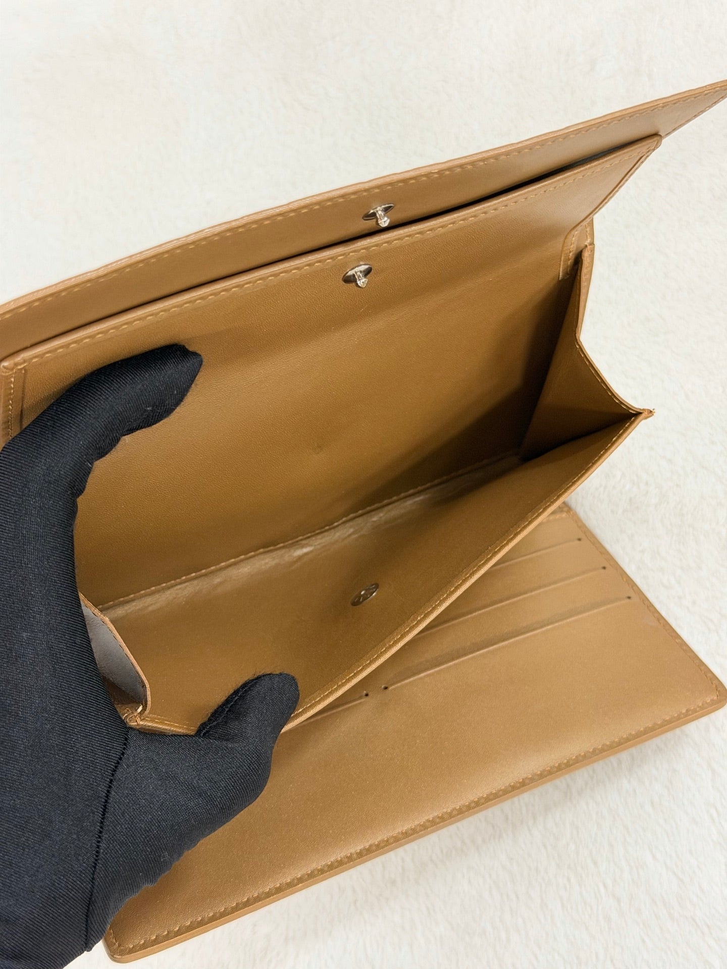 LOUIS VUITTON Monogram Trifold Patent Wallet