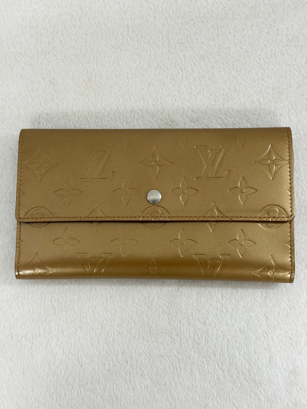 LOUIS VUITTON Monogram Trifold Patent Wallet