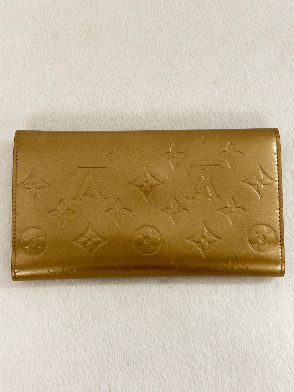 LOUIS VUITTON Monogram Trifold Patent Wallet
