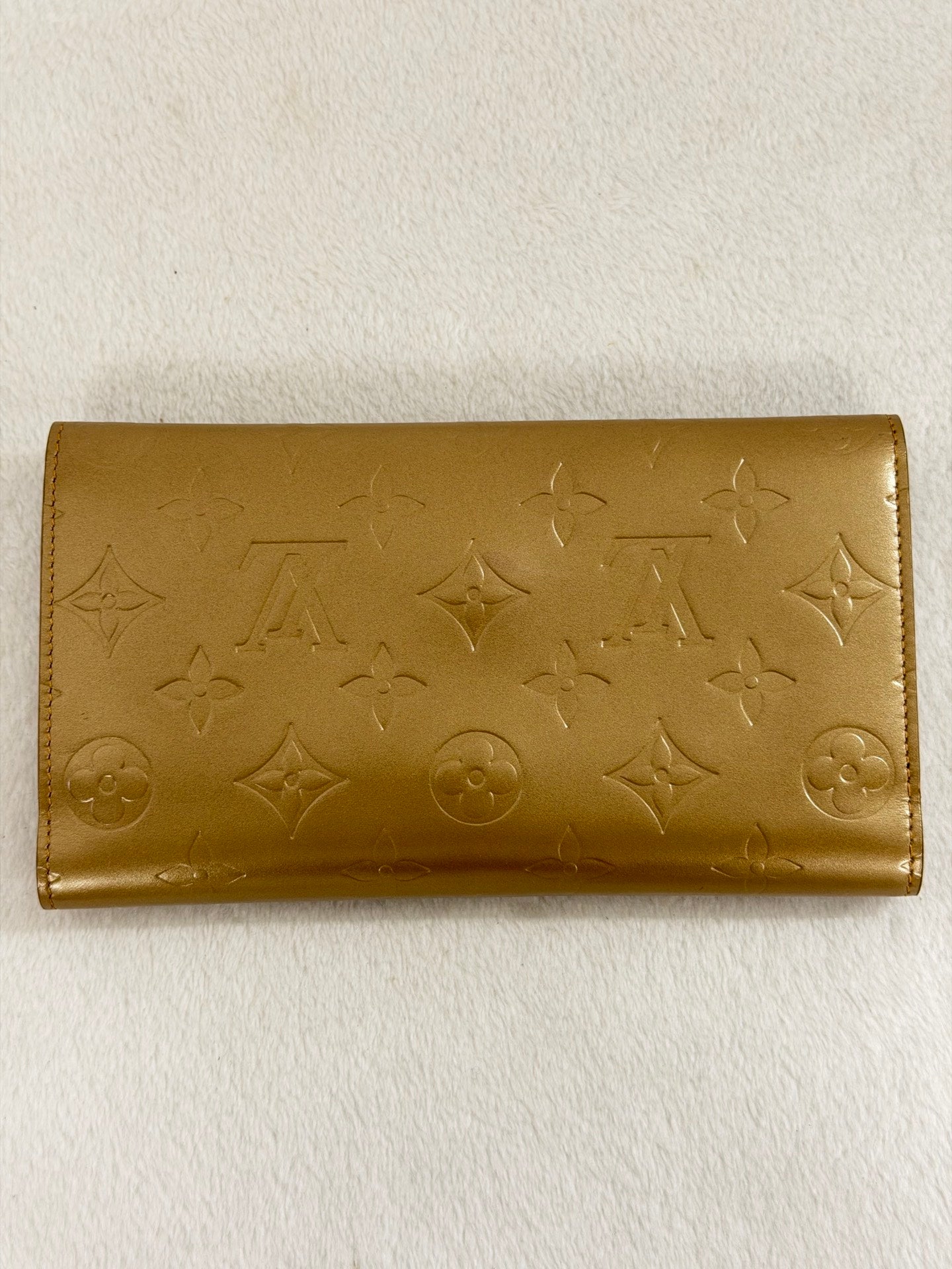LOUIS VUITTON Monogram Trifold Patent Wallet