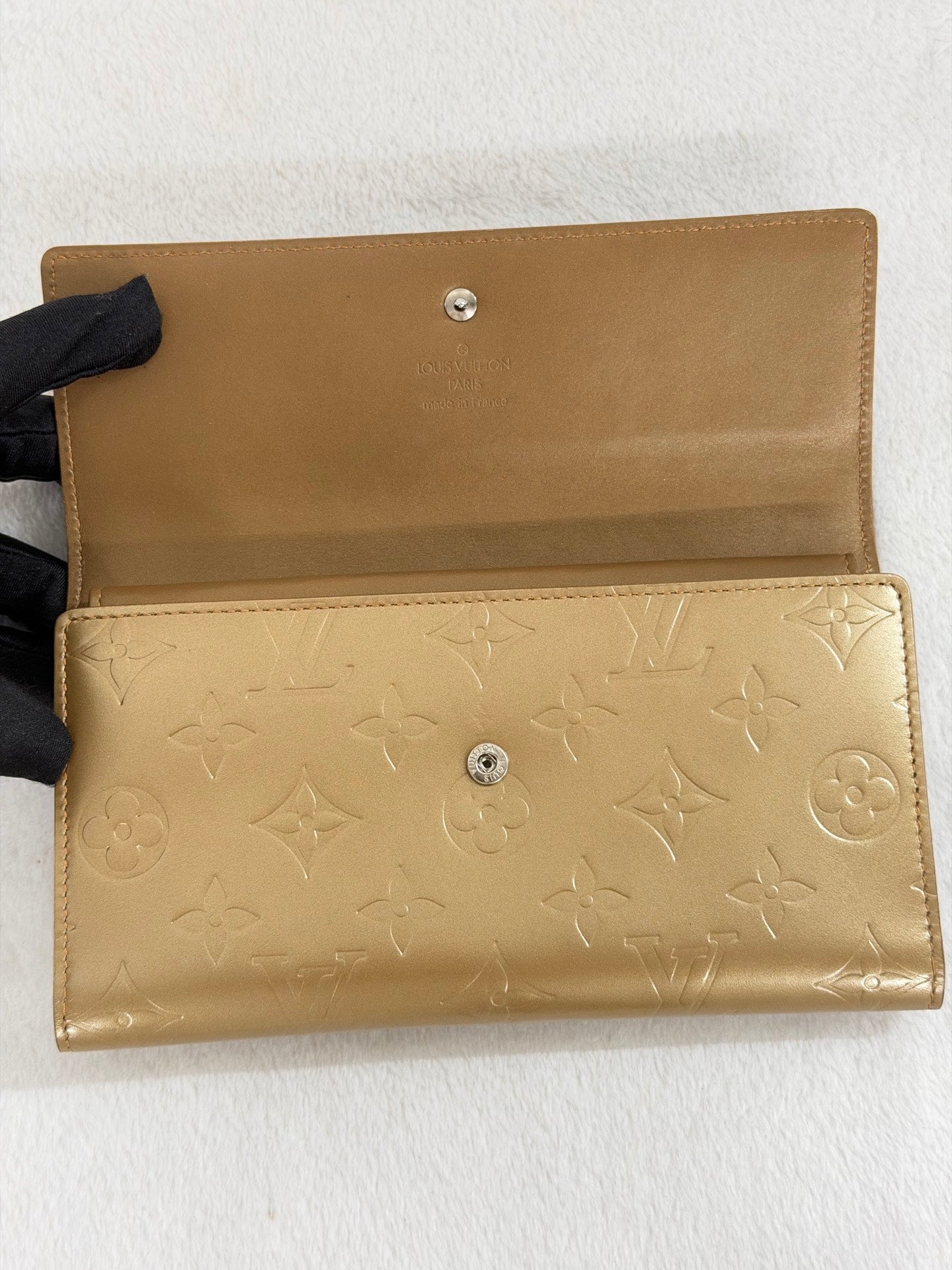 LOUIS VUITTON Monogram Trifold Patent Wallet