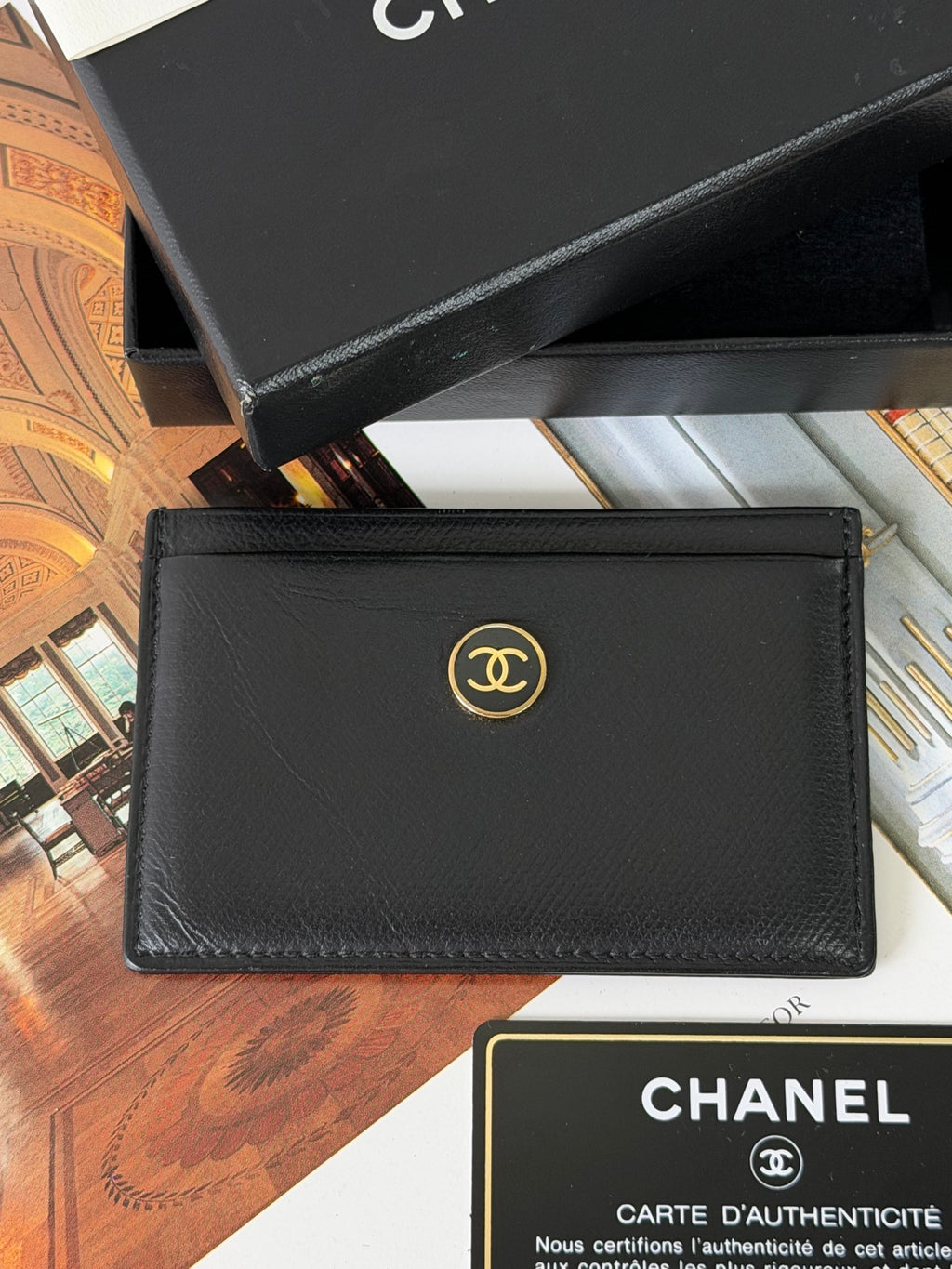 CHANEL Leather Card Case