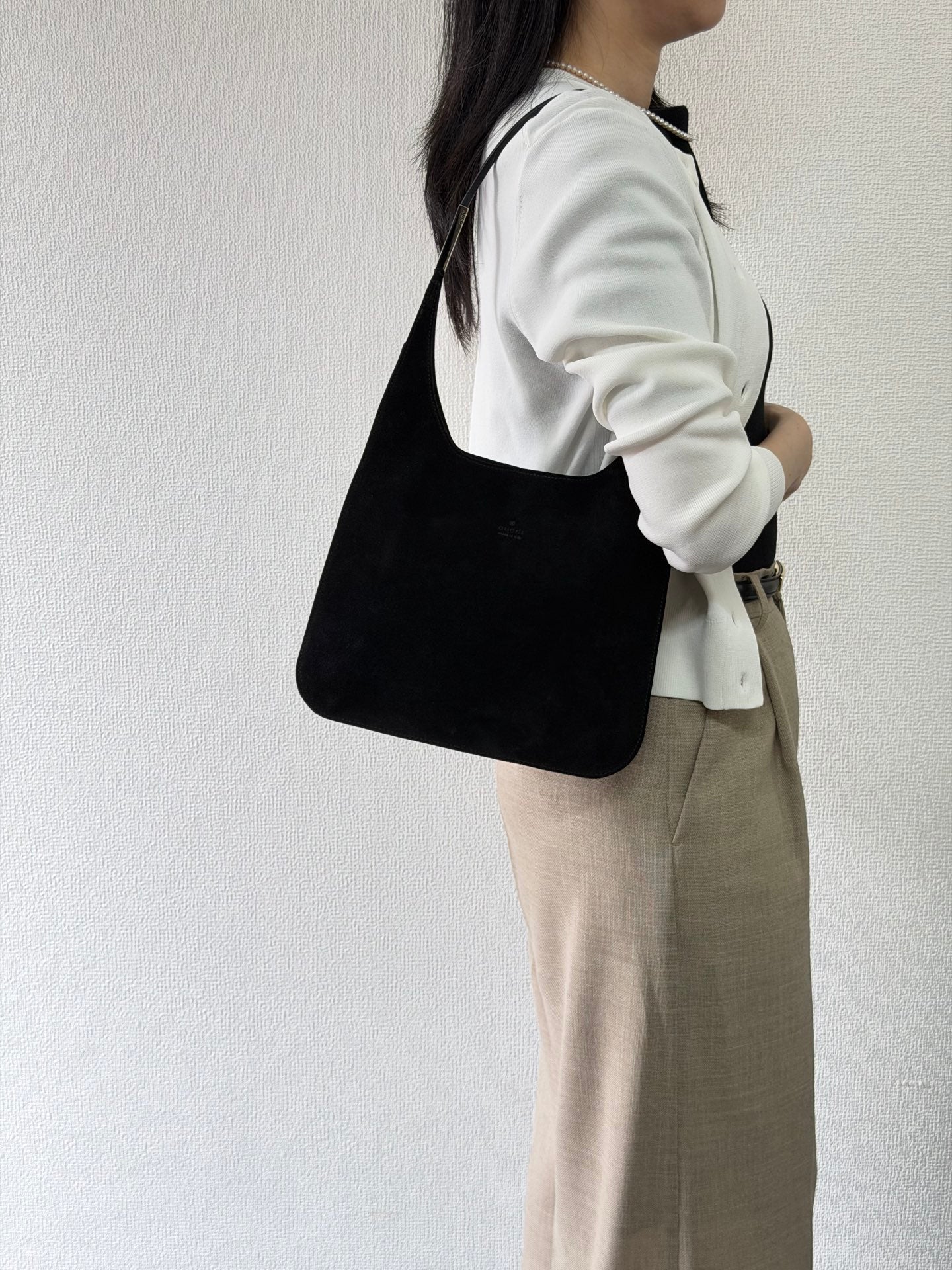 Gucci Black Suede Shoulder Bag