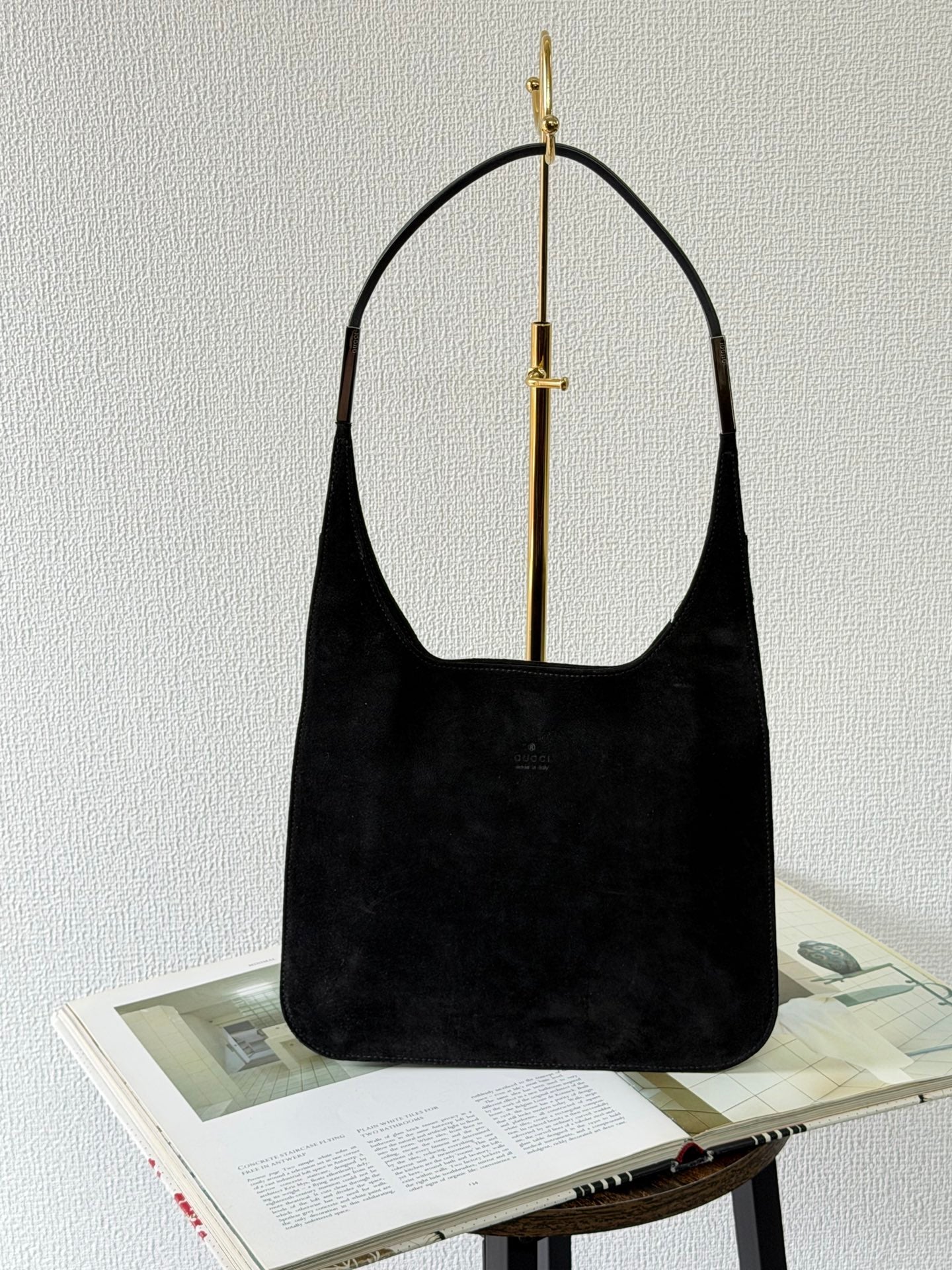Gucci Black Suede Shoulder Bag