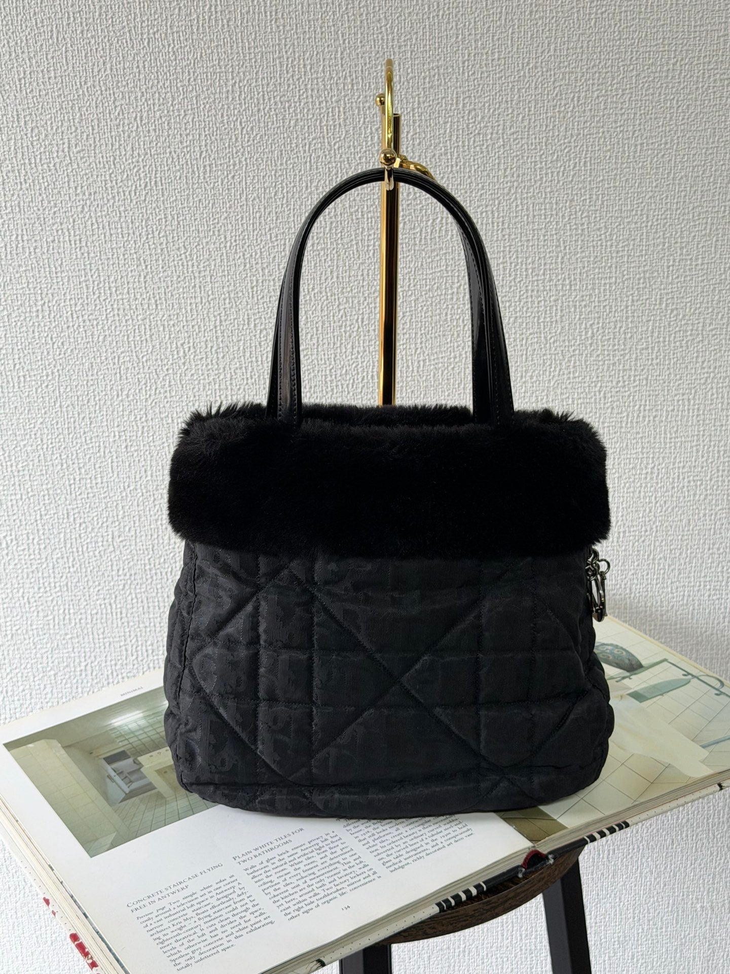 Christian Dior Faux fur handbag