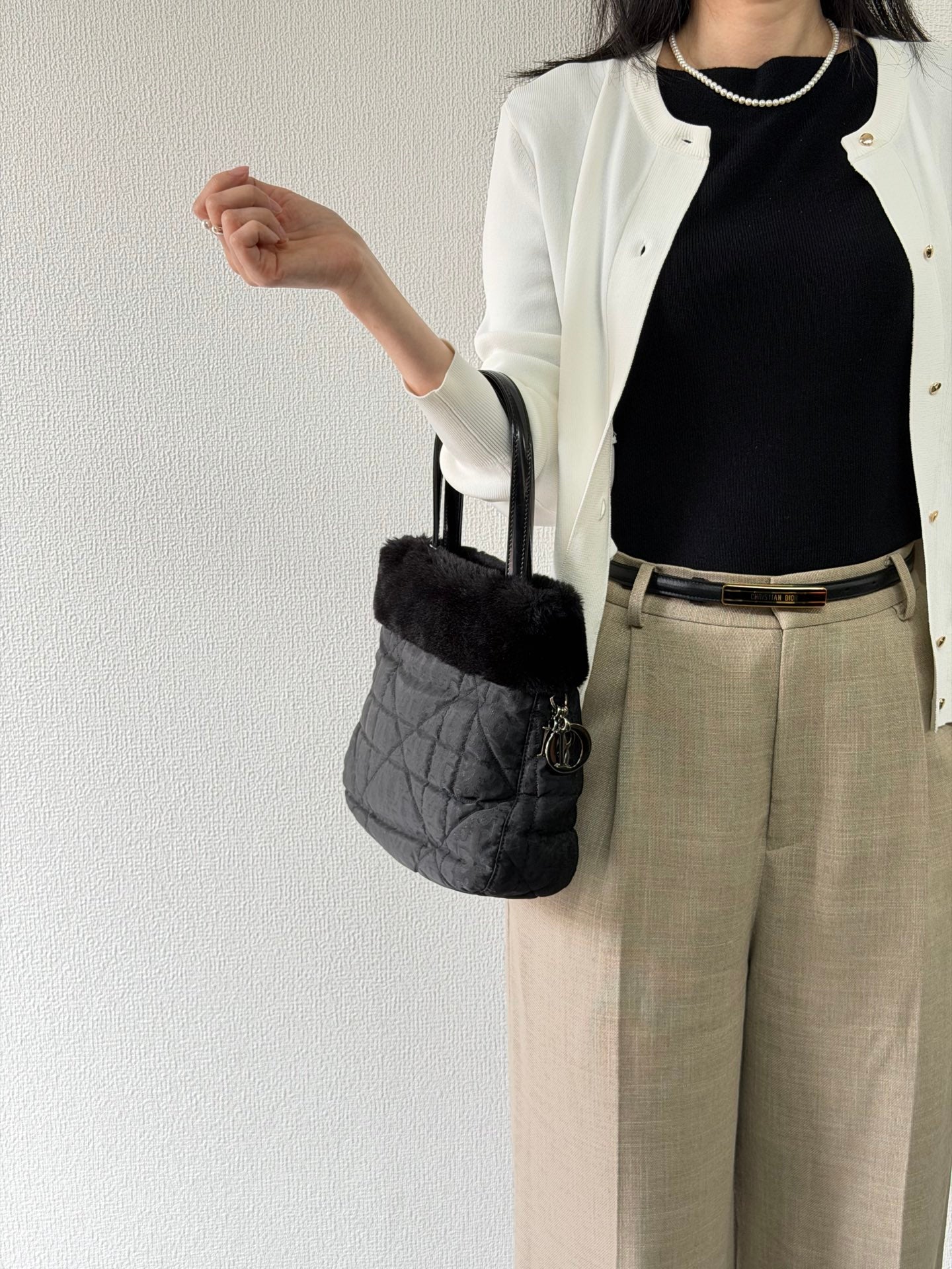 Christian Dior Faux fur handbag