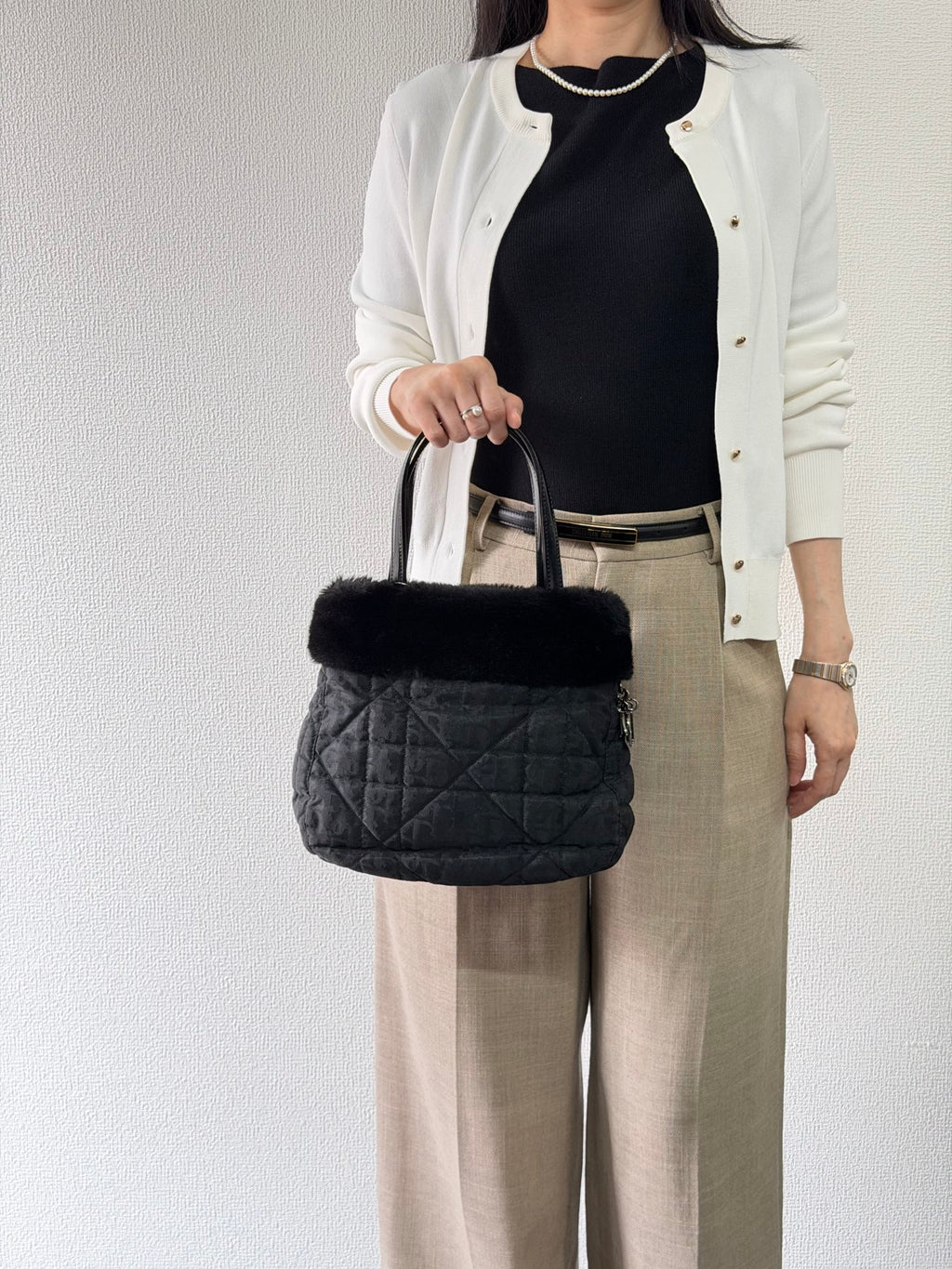 Christian Dior Faux fur handbag