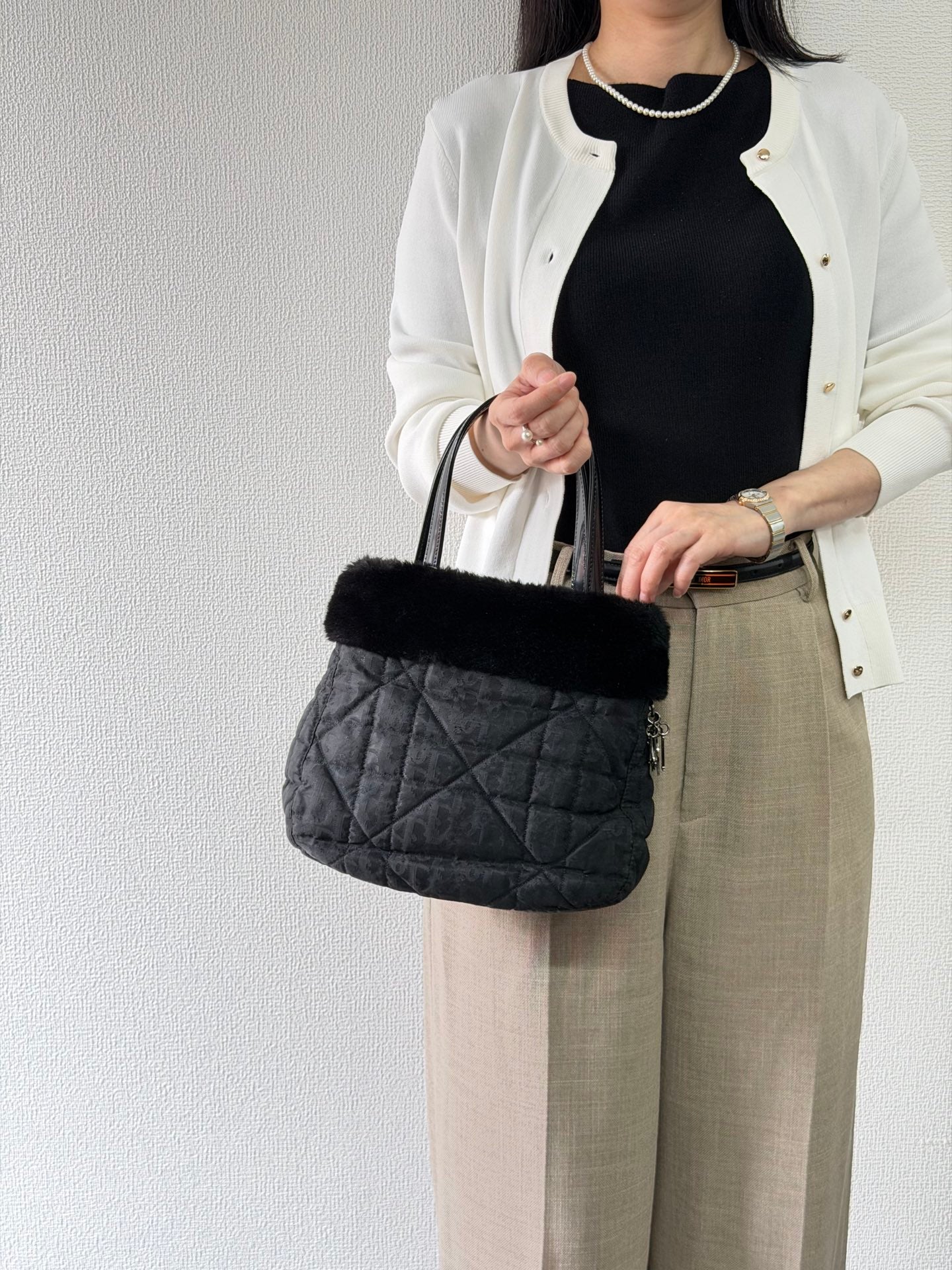 Christian Dior Faux fur handbag