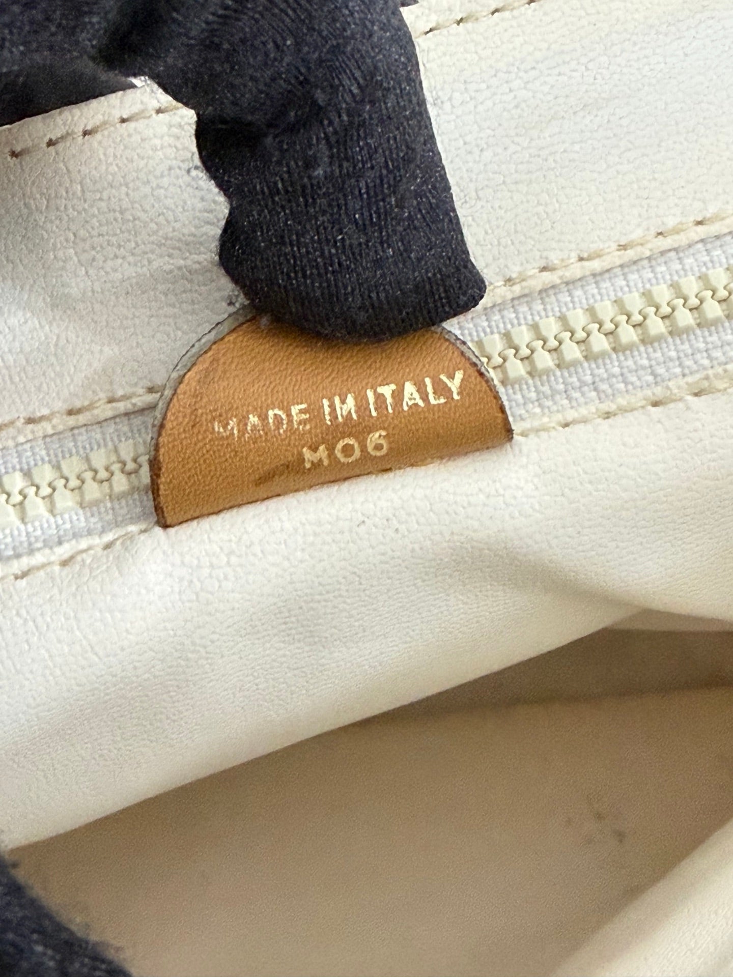 Celine White Macadam Shoulder Bag