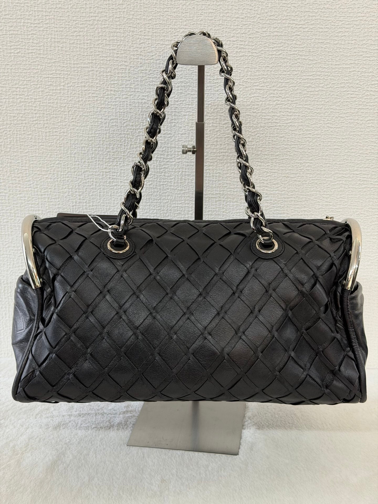 Chanel Ultimate Soft Woven Leather Bowling Bag