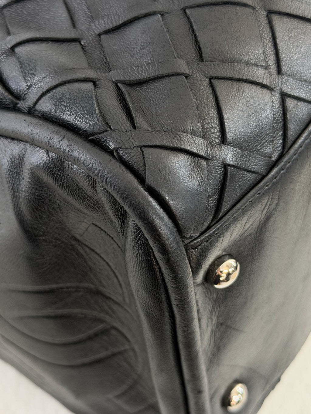 Chanel Ultimate Soft Woven Leather Bowling Bag