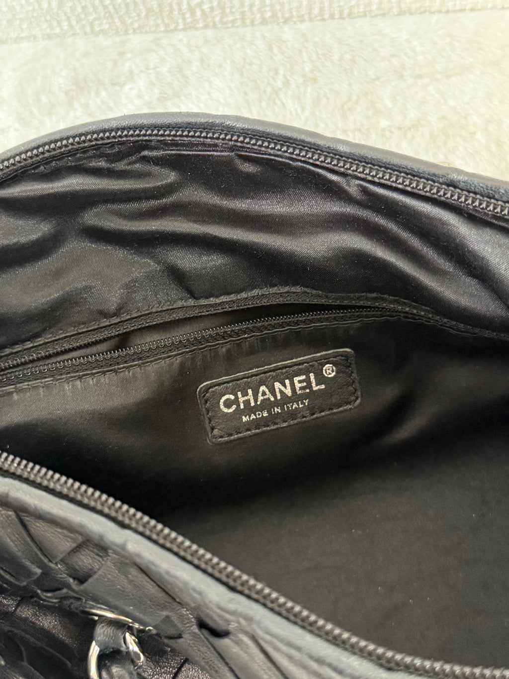 Chanel Ultimate Soft Woven Leather Bowling Bag