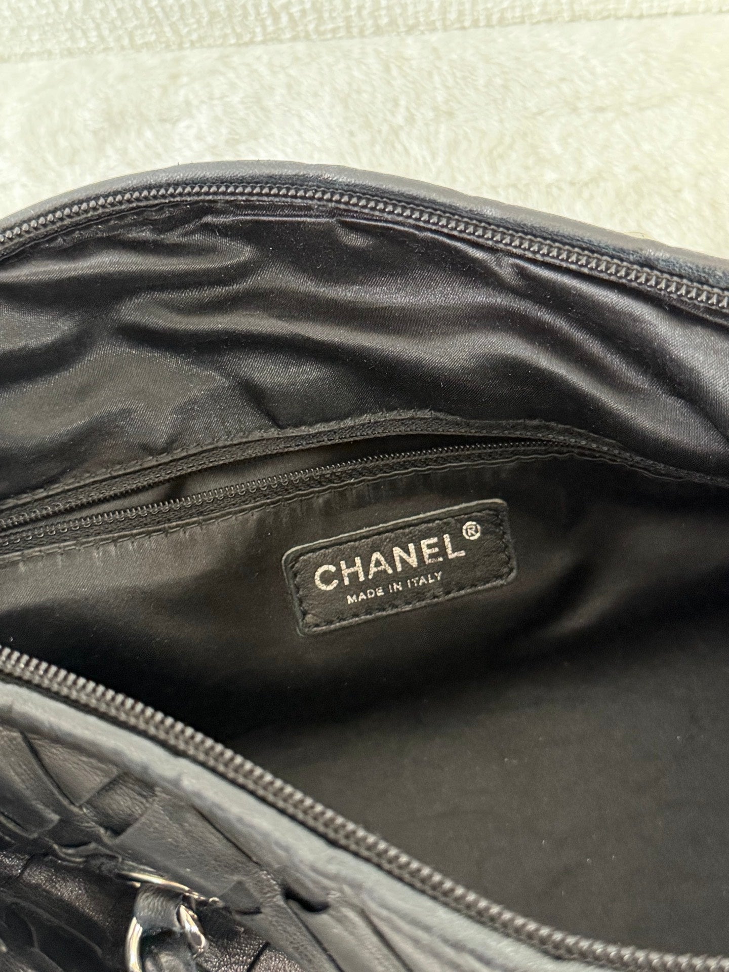 Chanel Ultimate Soft Woven Leather Bowling Bag