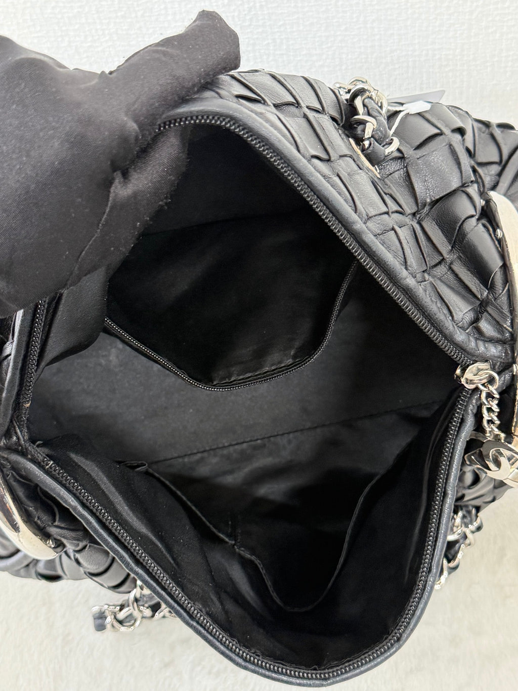 Chanel Ultimate Soft Woven Leather Bowling Bag