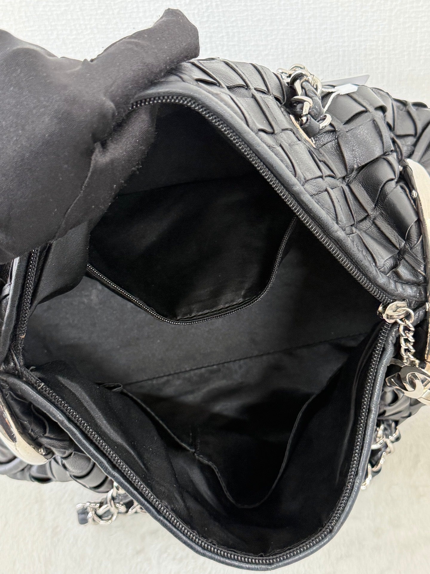 Chanel Ultimate Soft Woven Leather Bowling Bag