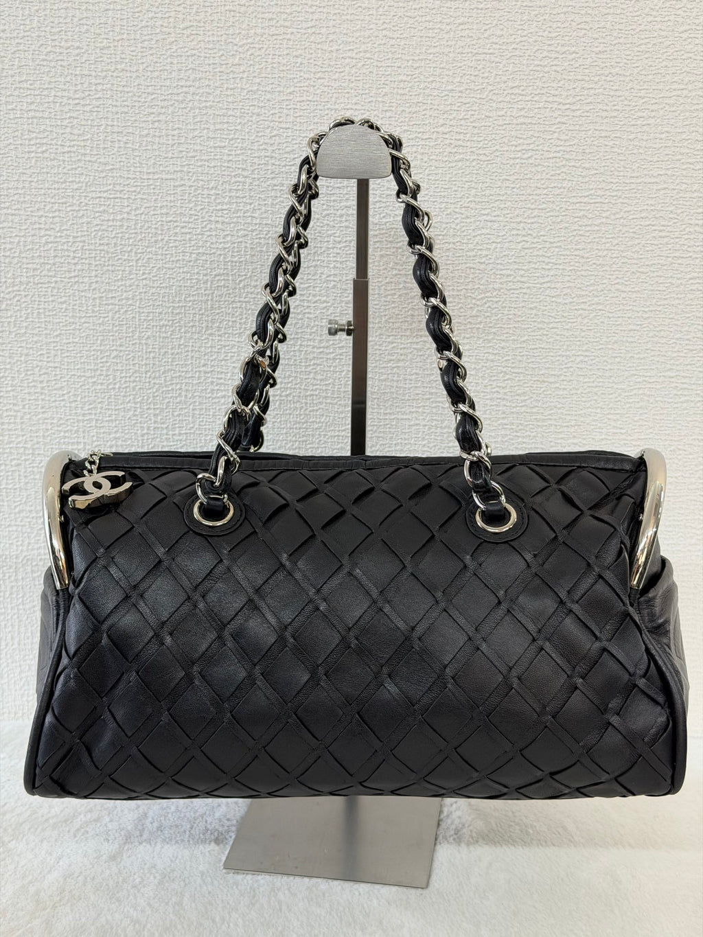 Chanel Ultimate Soft Woven Leather Bowling Bag