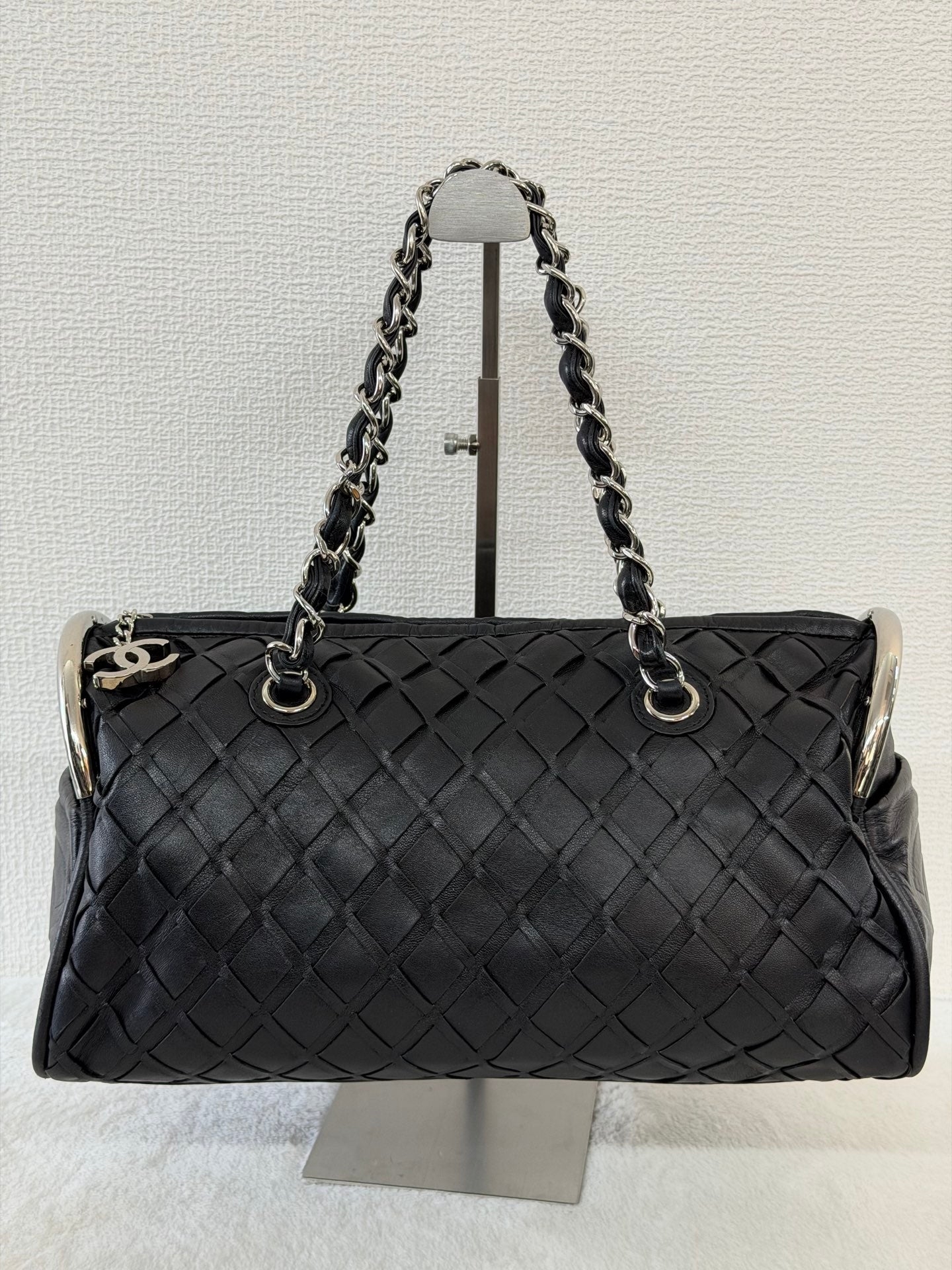 Chanel Ultimate Soft Woven Leather Bowling Bag