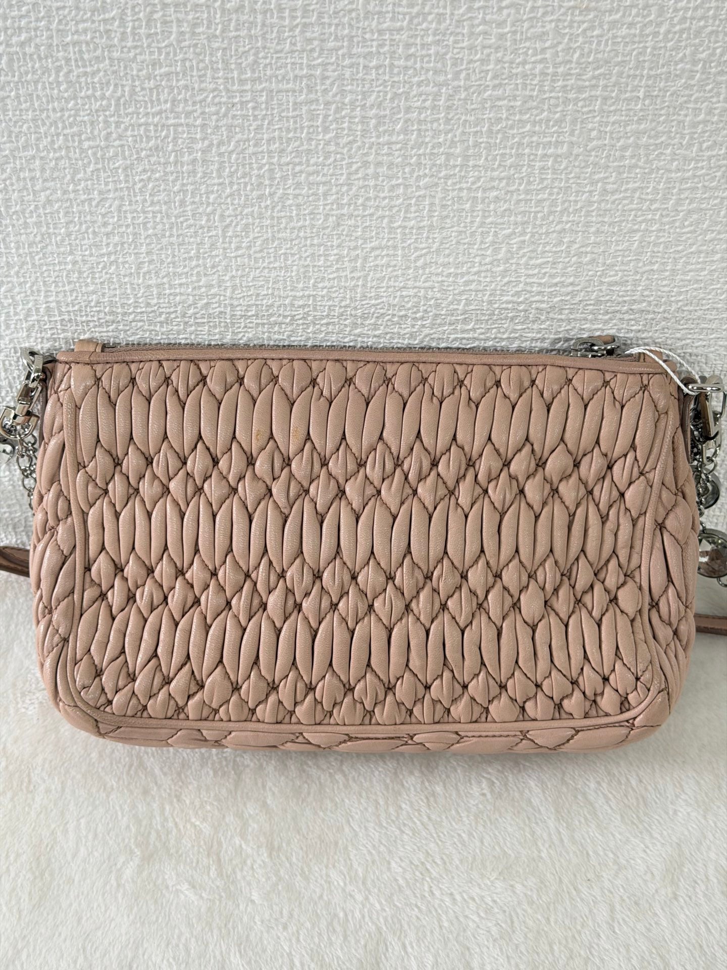 Miu Miu Matelasse Nappa Crystal Shoulder Bag