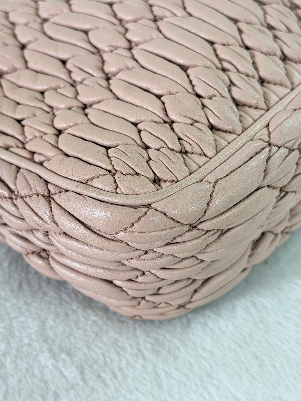 Miu Miu Matelasse Nappa Crystal Shoulder Bag