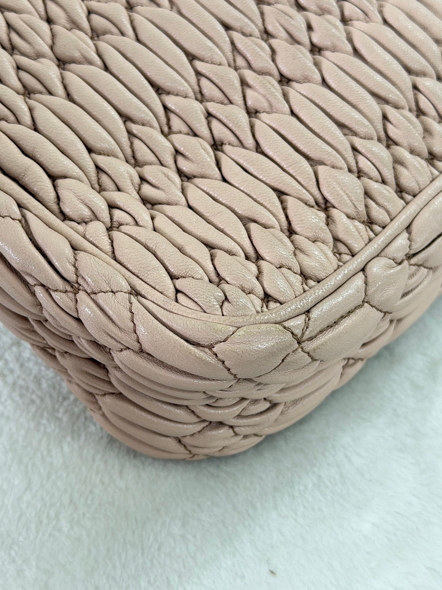 Miu Miu Matelasse Nappa Crystal Shoulder Bag