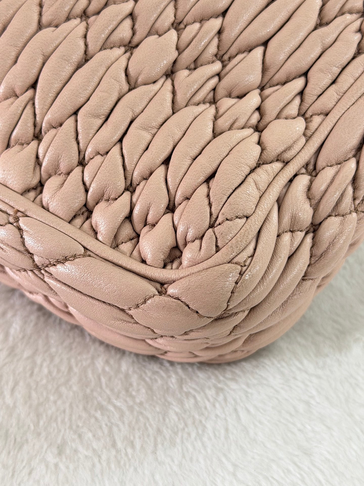 Miu Miu Matelasse Nappa Crystal Shoulder Bag