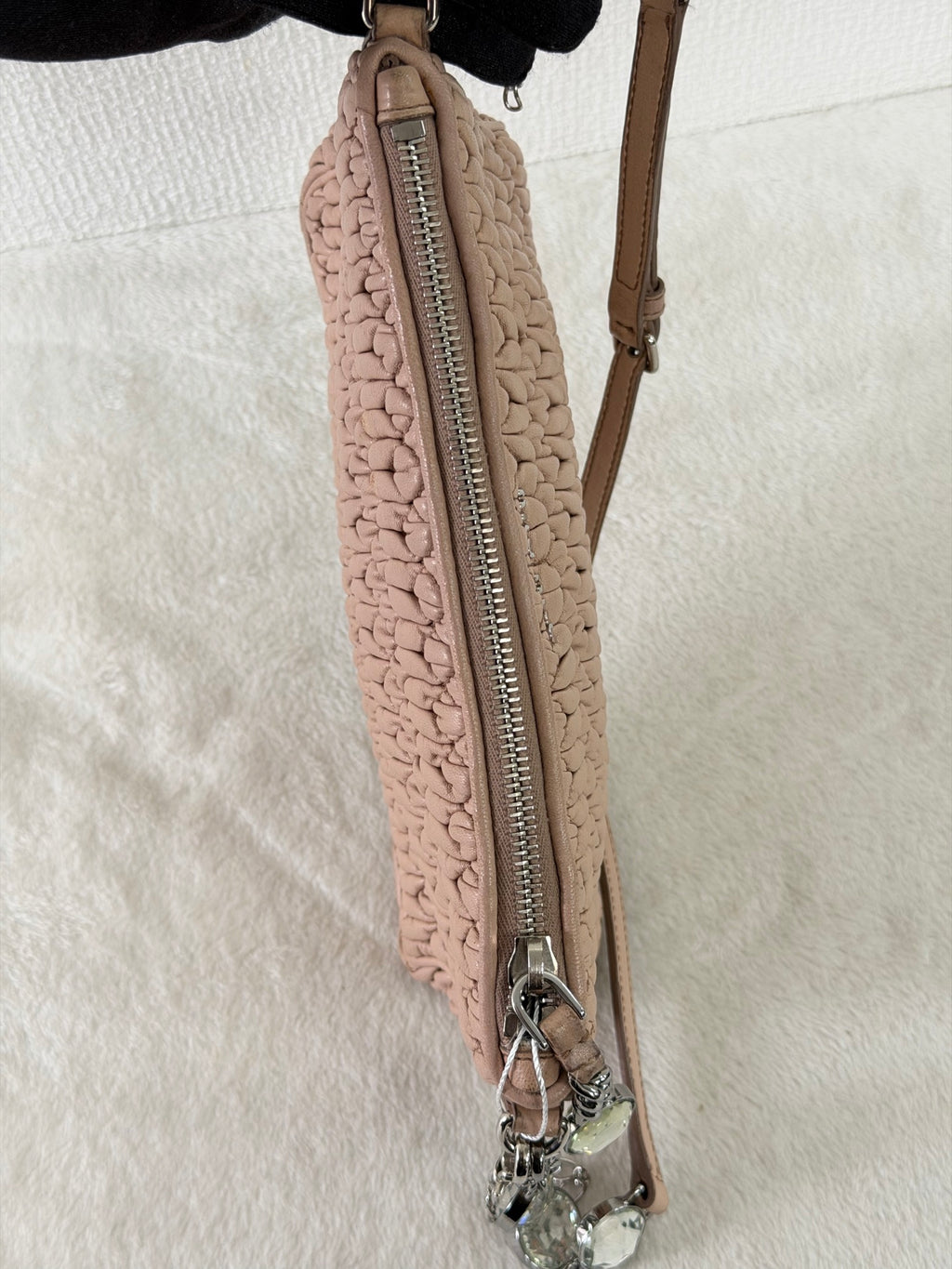 Miu Miu Matelasse Nappa Crystal Shoulder Bag
