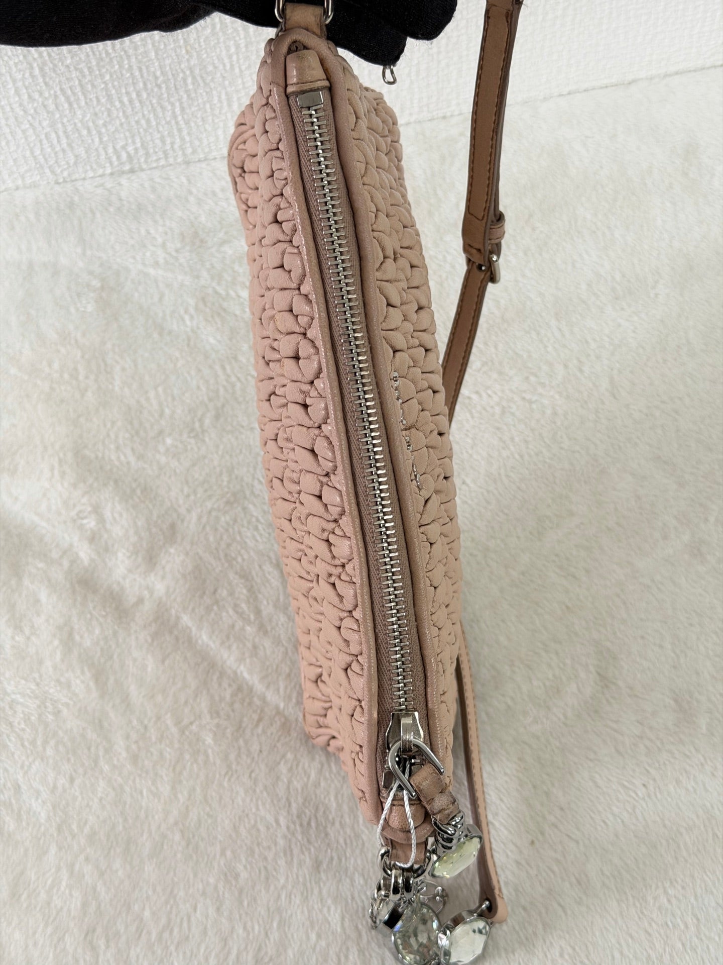 Miu Miu Matelasse Nappa Crystal Shoulder Bag