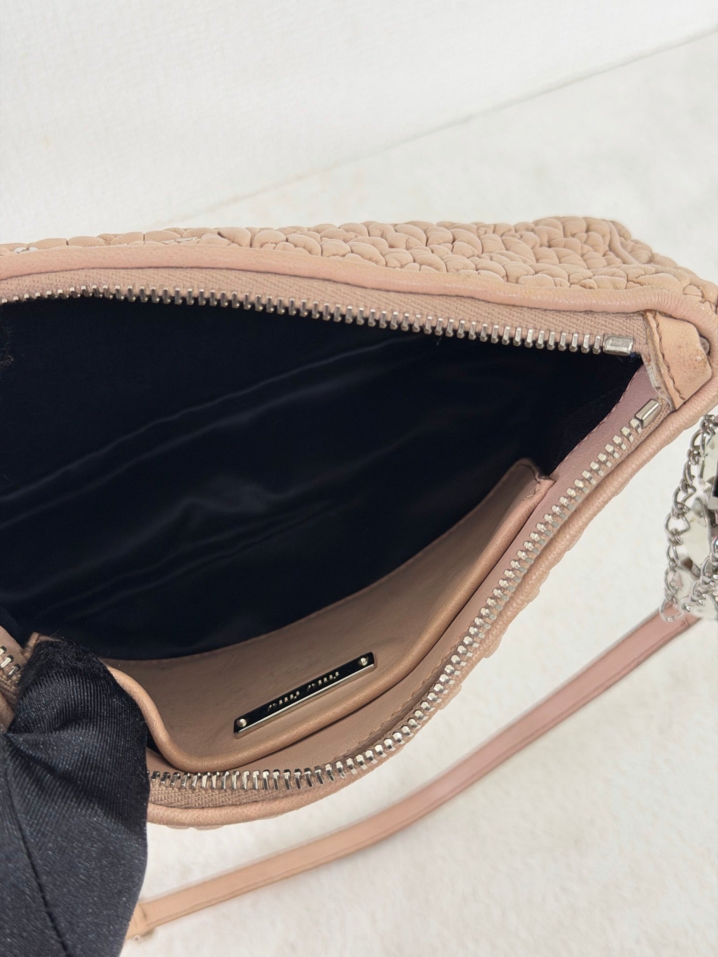 Miu Miu Matelasse Nappa Crystal Shoulder Bag