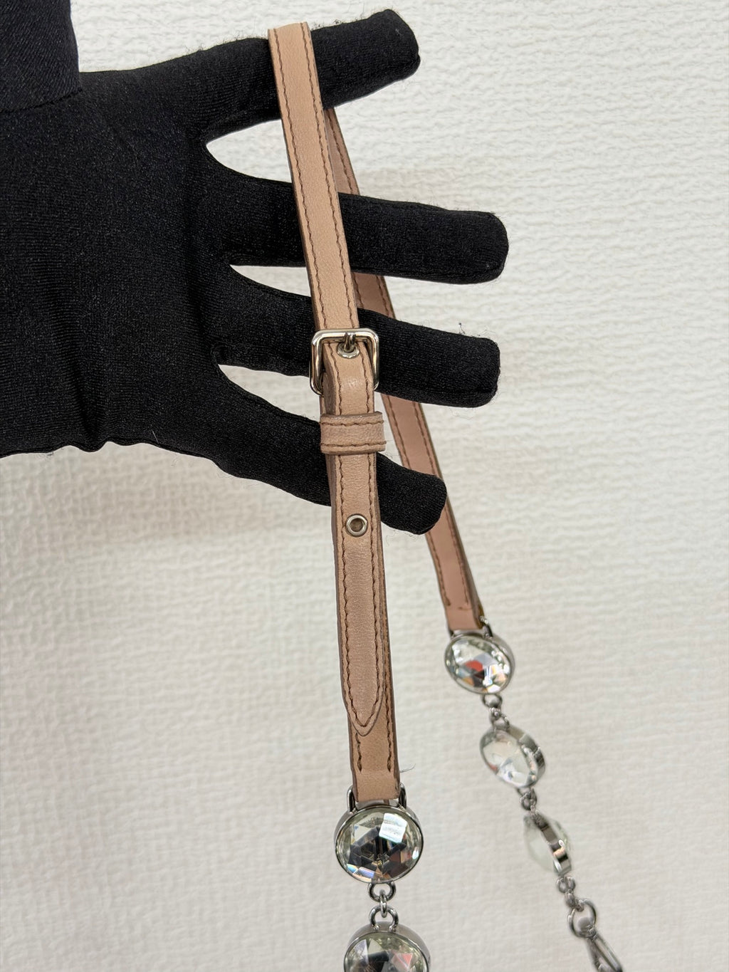 Miu Miu Matelasse Nappa Crystal Shoulder Bag