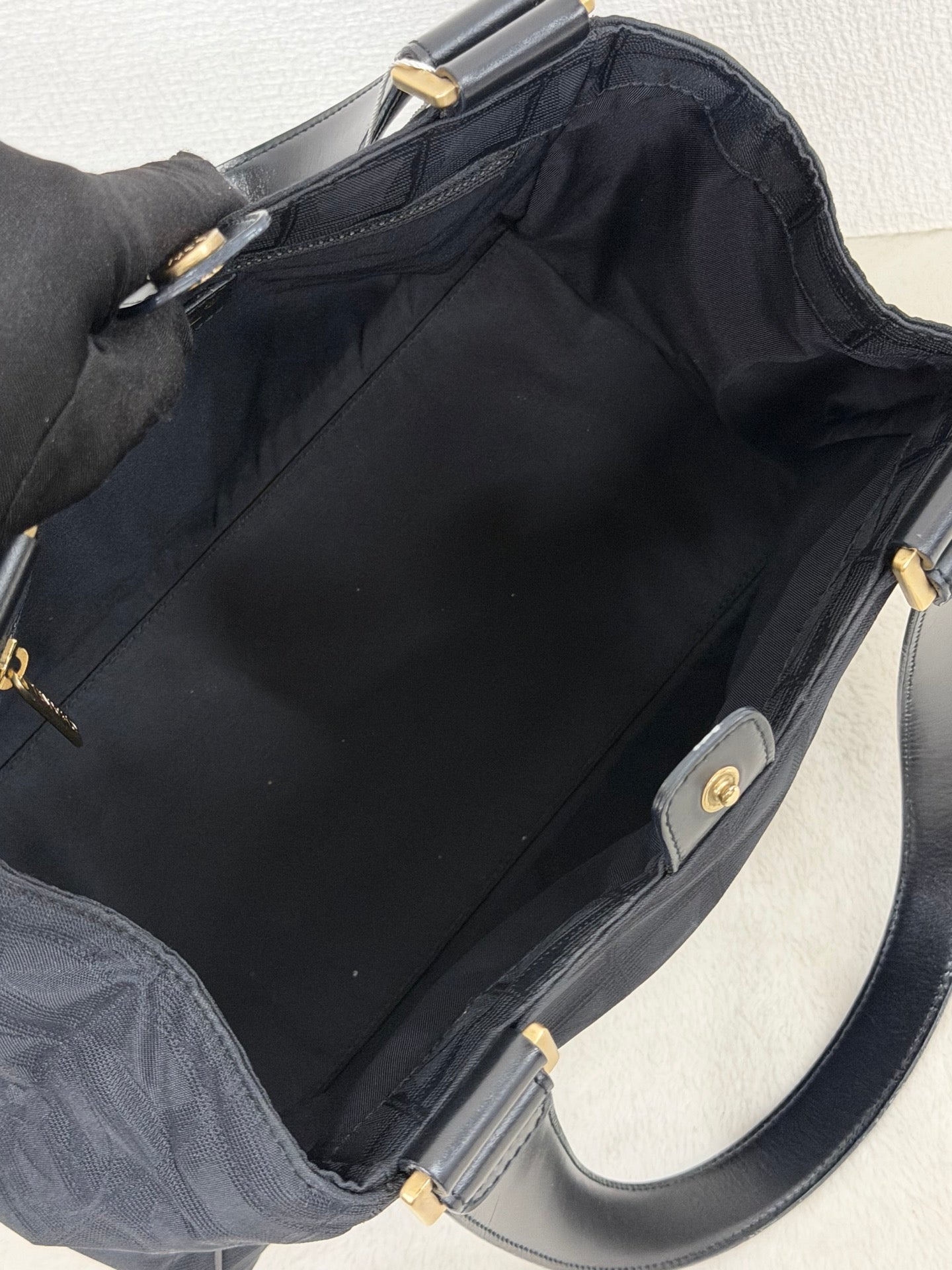 Chanel New Travel Line Jacquard Handbag Black