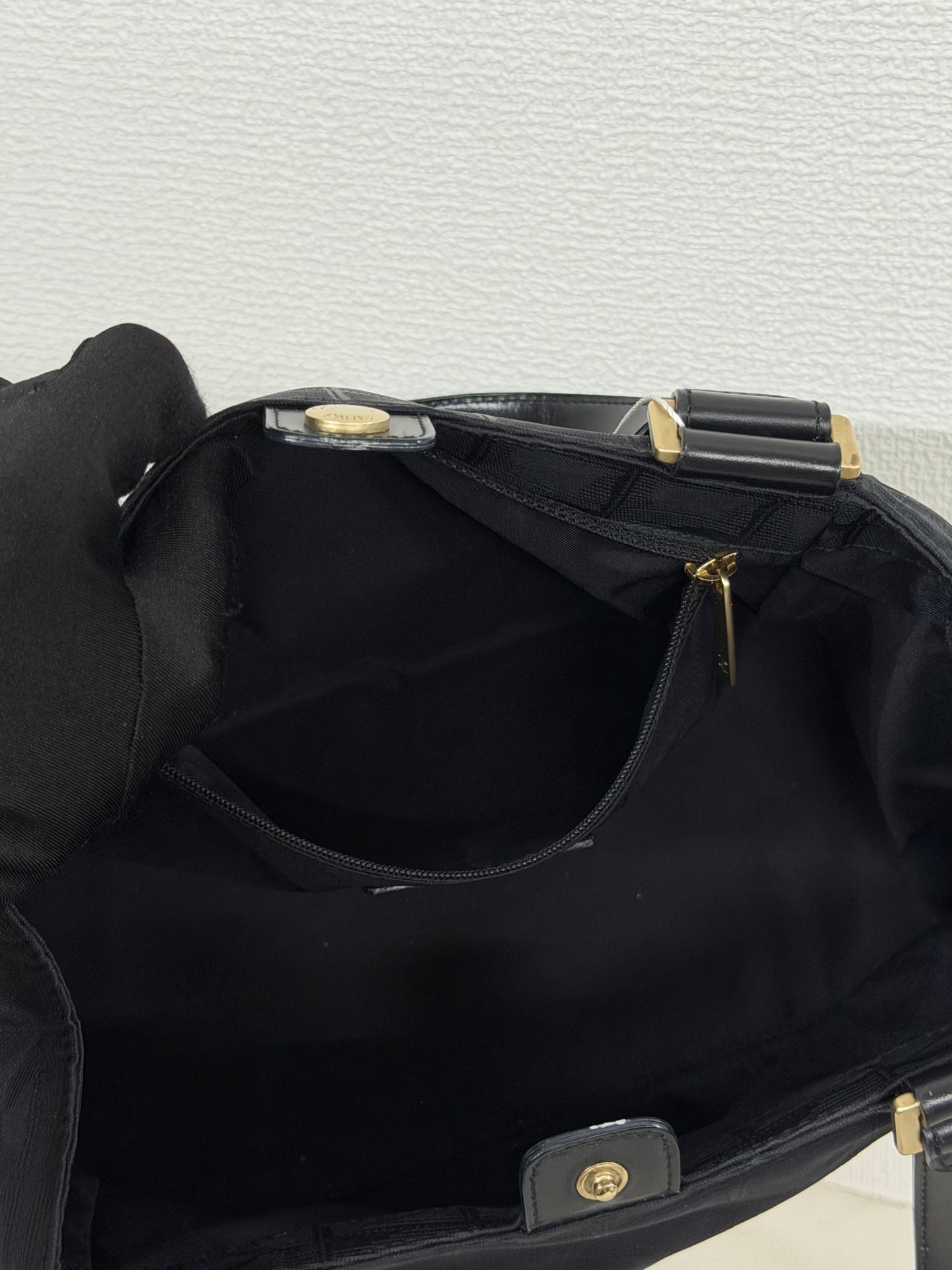 Chanel New Travel Line Jacquard Handbag Black