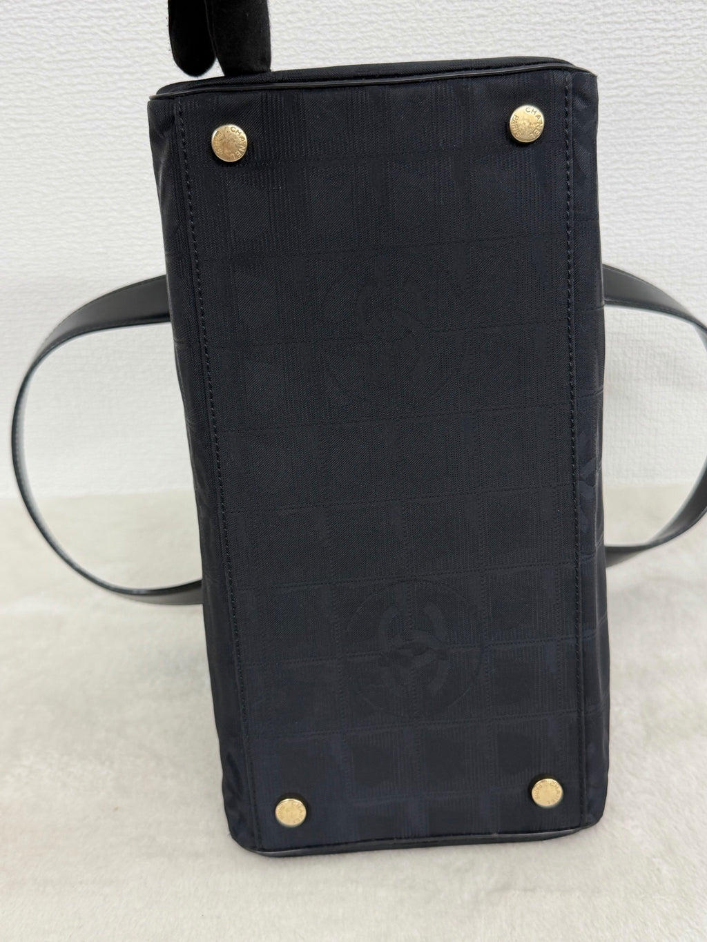 Chanel New Travel Line Jacquard Handbag Black