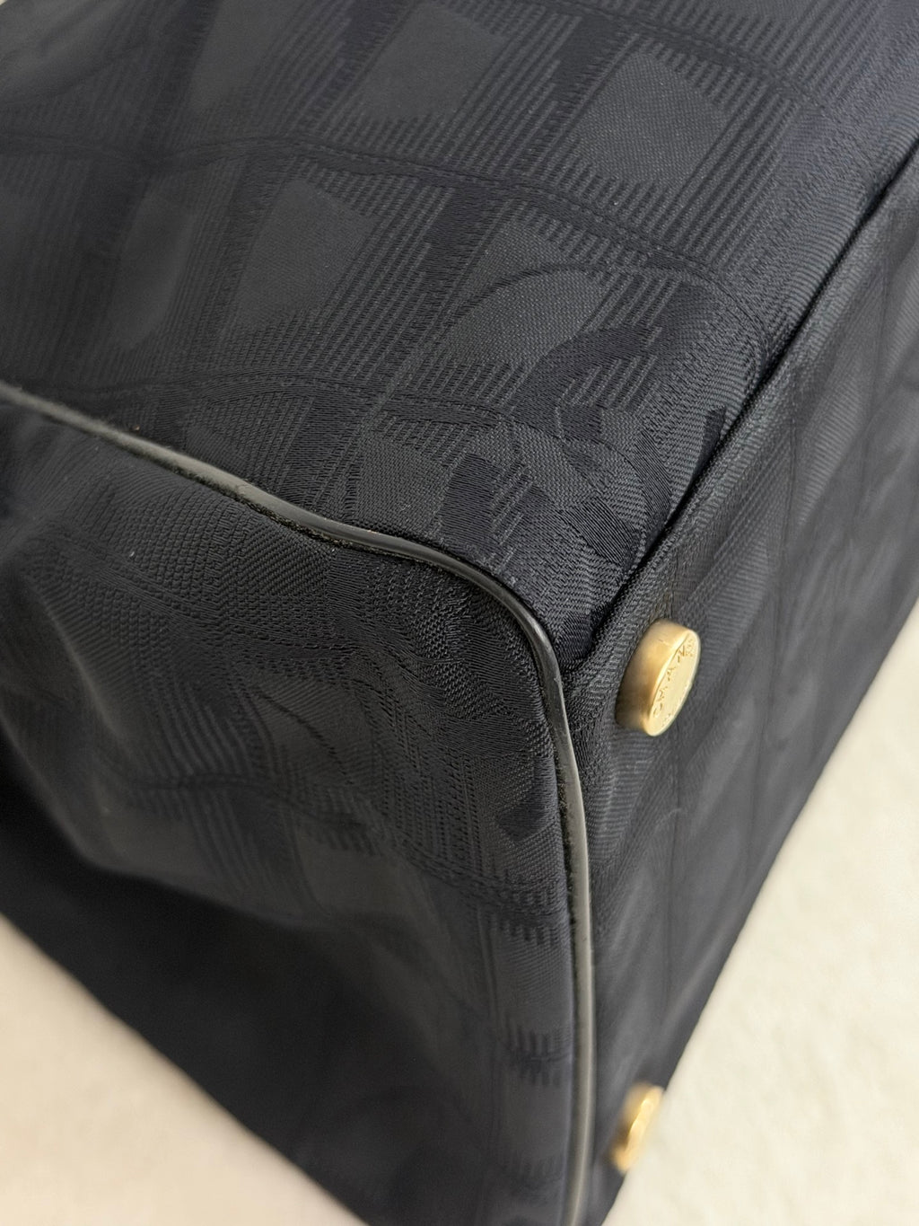 Chanel New Travel Line Jacquard Handbag Black