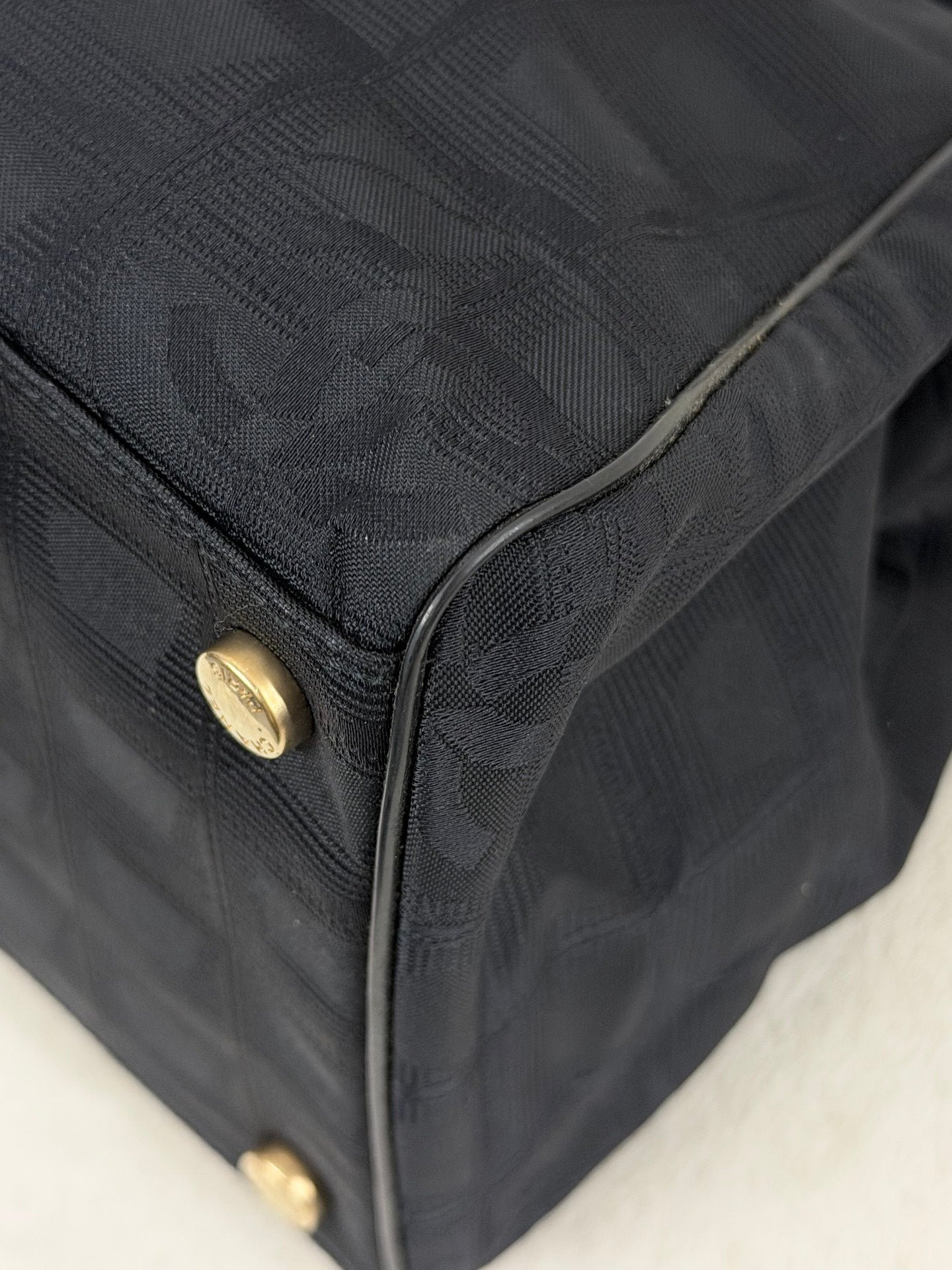 Chanel New Travel Line Jacquard Handbag Black