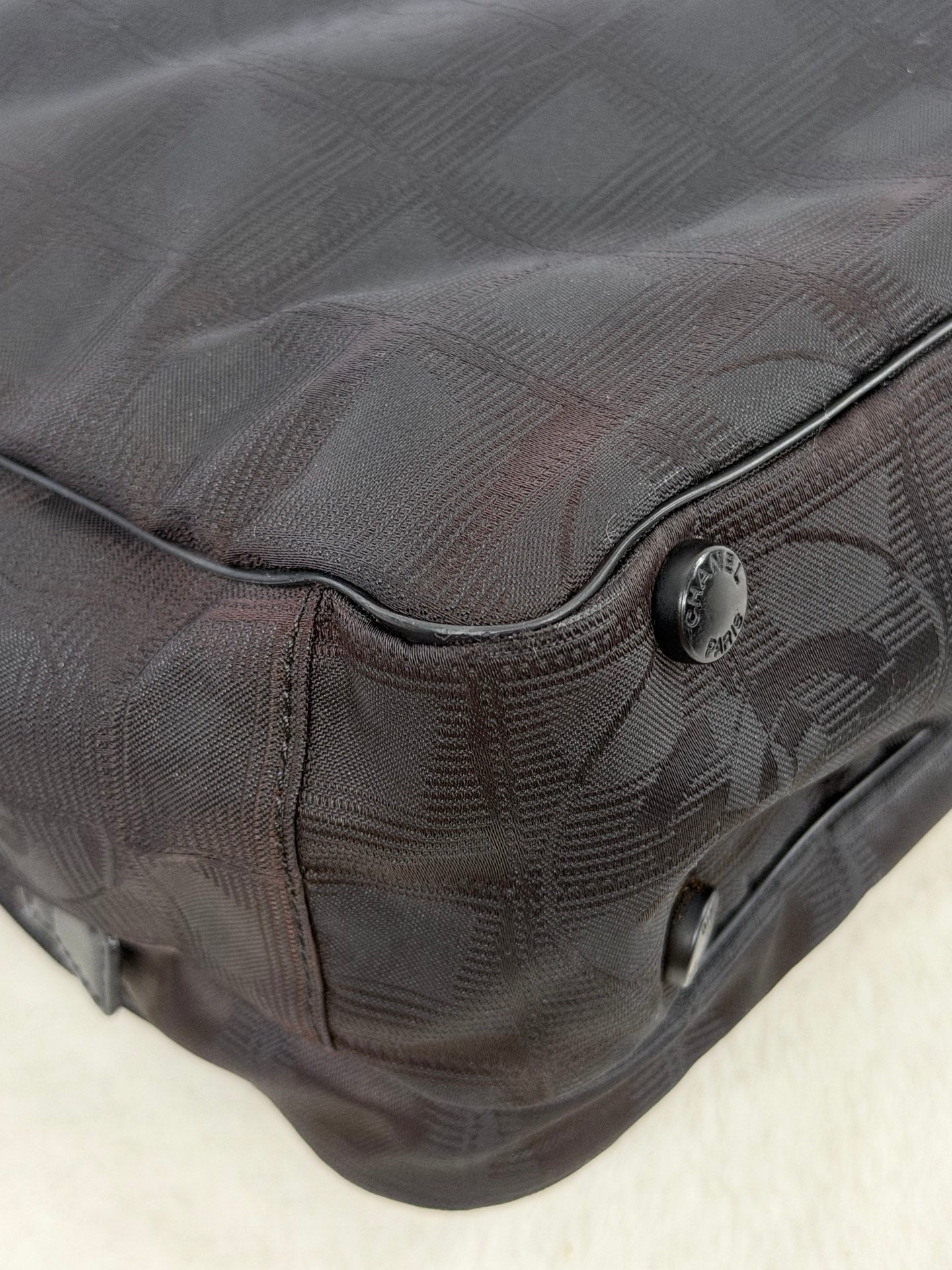 Chanel New Travel Line 2way Briefcase Handbag Black
