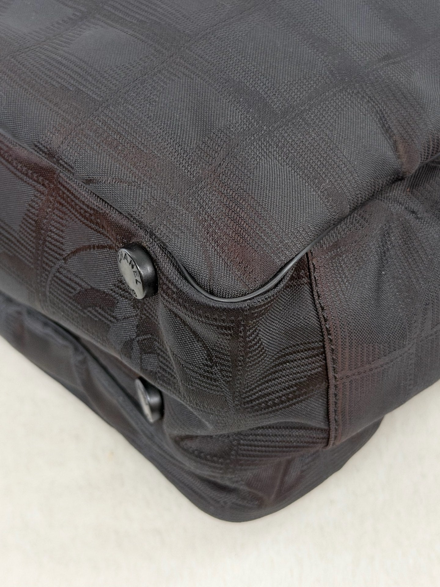 Chanel New Travel Line 2way Briefcase Handbag Black