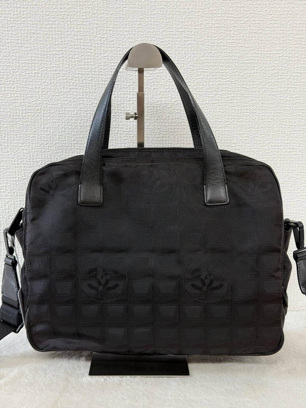 Chanel New Travel Line 2way Briefcase Handbag Black