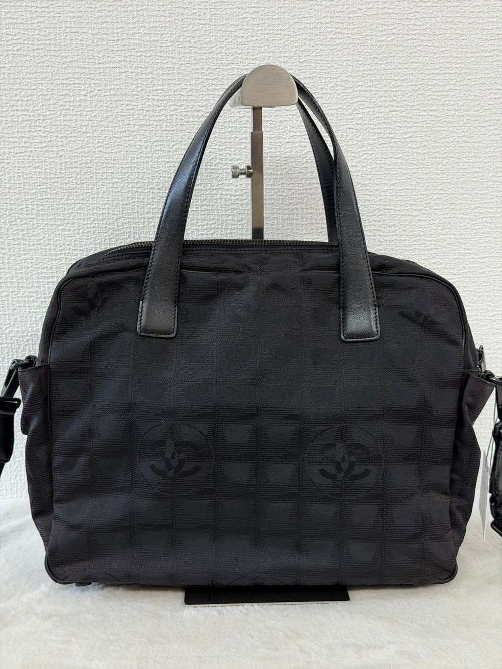 Chanel New Travel Line 2way Briefcase Handbag Black