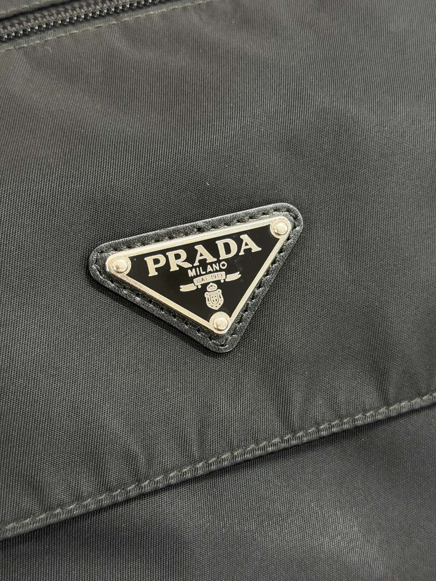 Prada Tessuto Nylon Messenger Bag Black