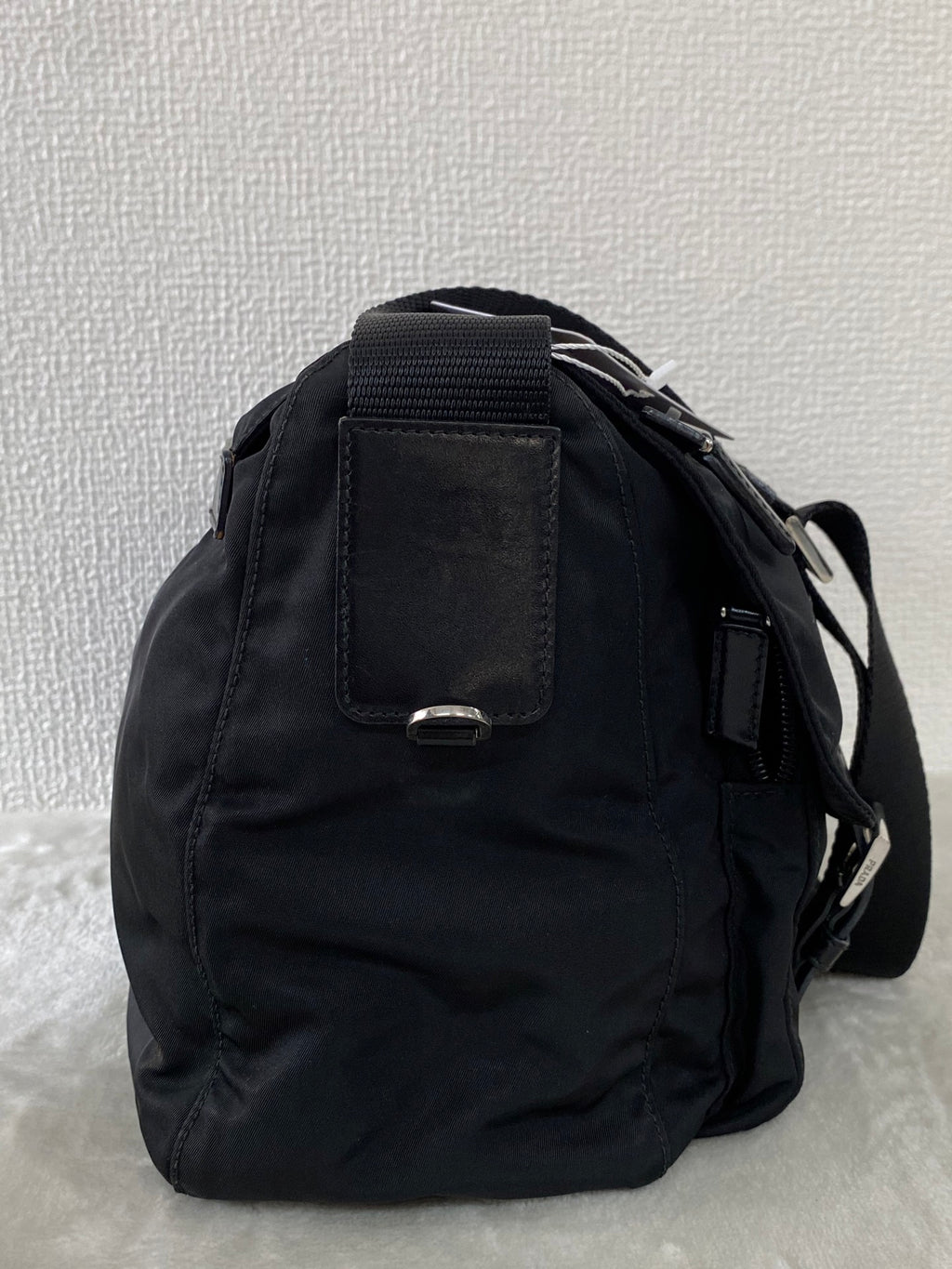 Prada Tessuto Nylon Messenger Bag Black