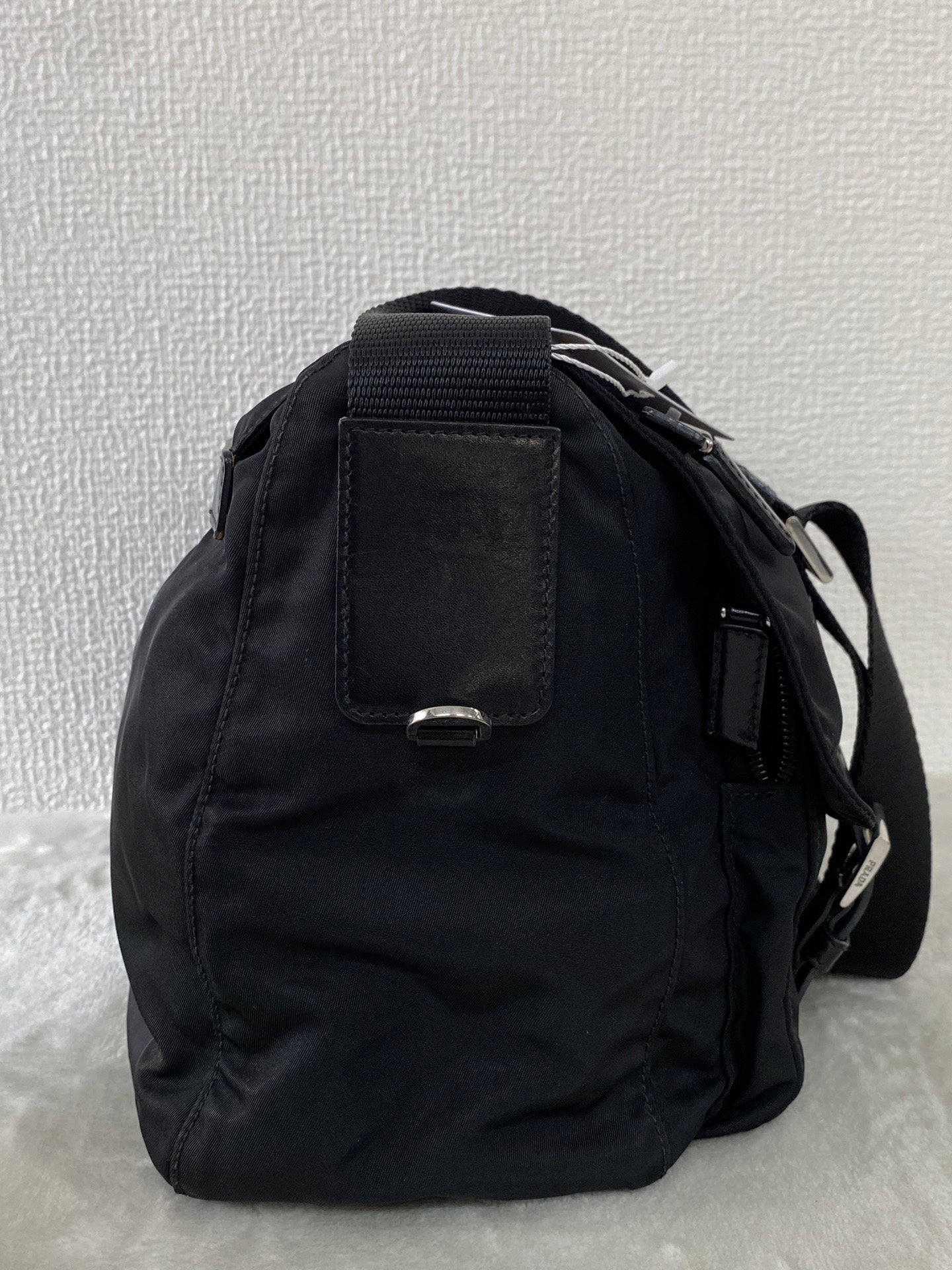 Prada Tessuto Nylon Messenger Bag Black