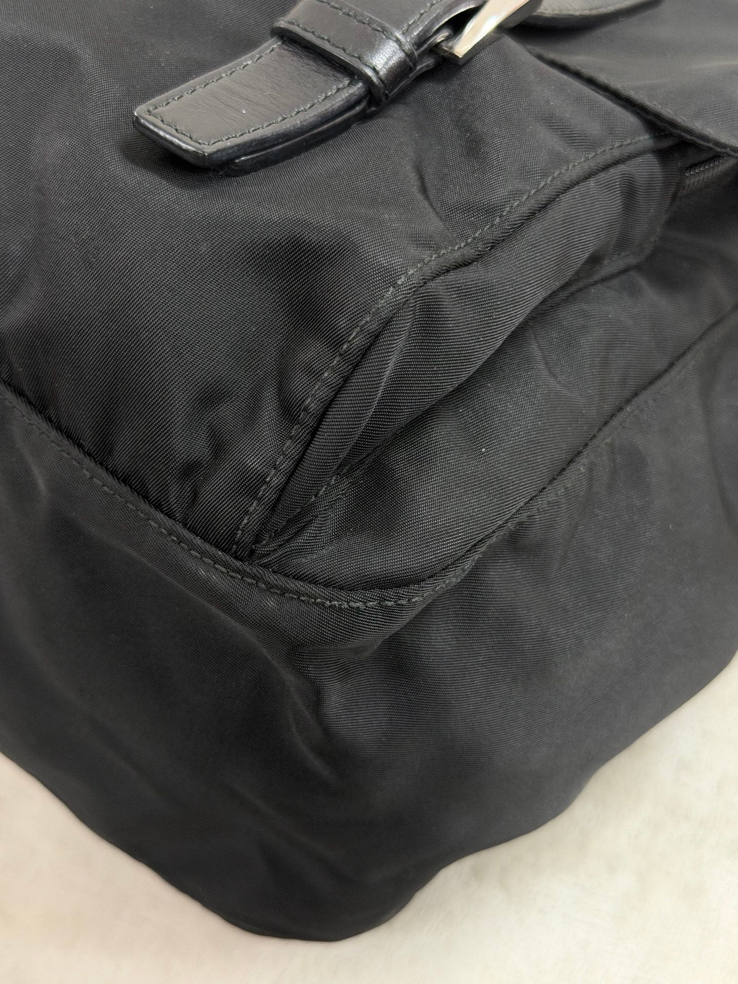Prada Tessuto Nylon Messenger Bag Black