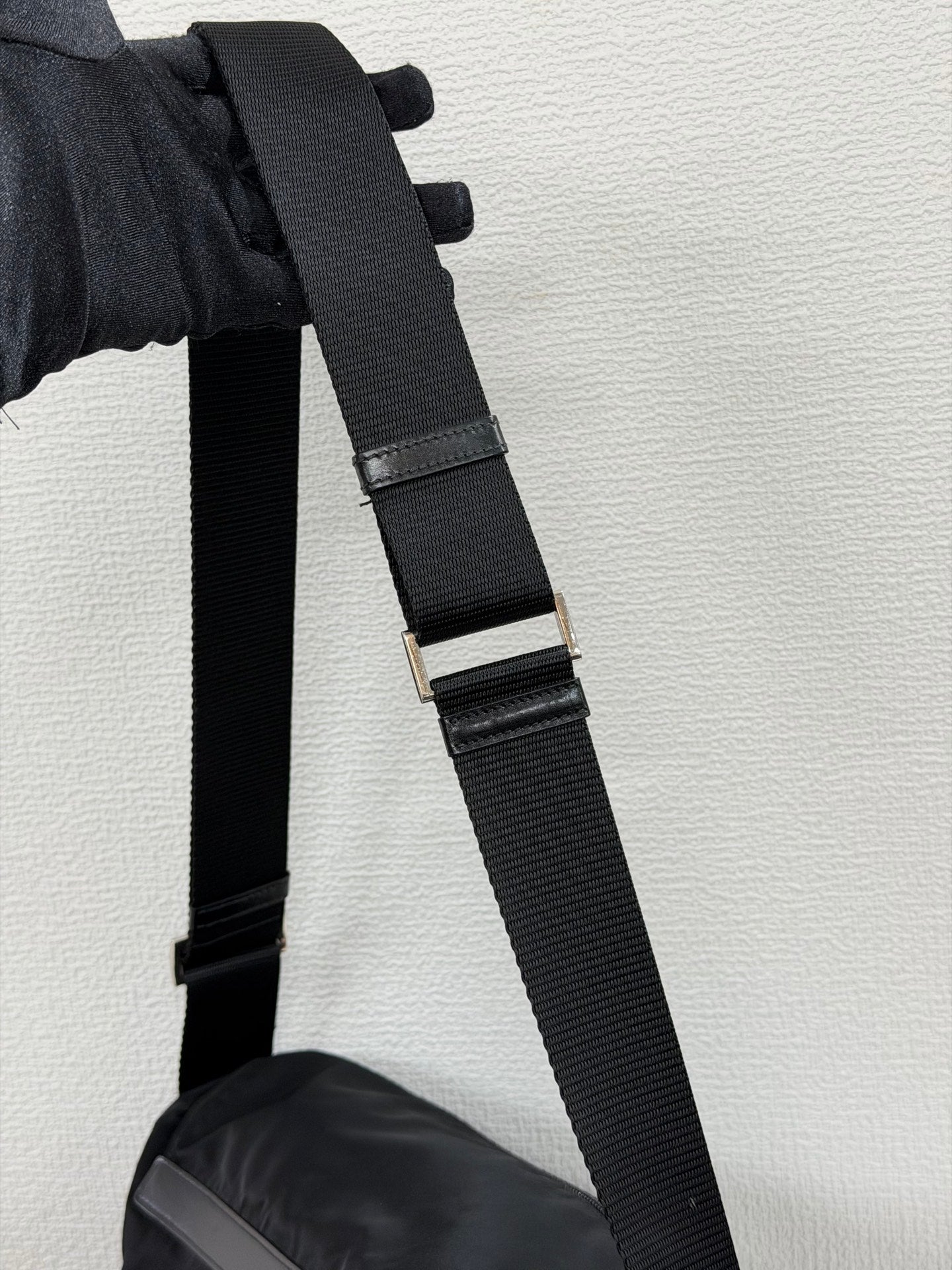 Prada Tessuto Nylon Messenger Bag Black