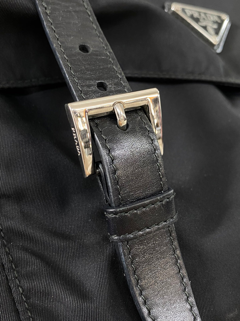 Prada Tessuto Nylon Messenger Bag Black