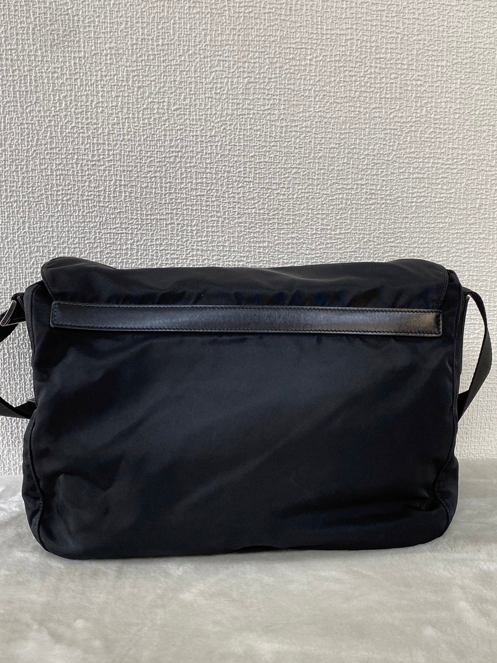 Prada Tessuto Nylon Messenger Bag Black