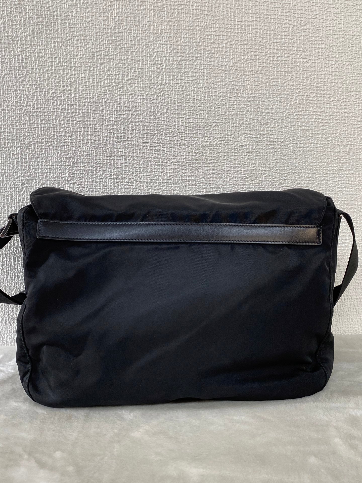Prada Tessuto Nylon Messenger Bag Black