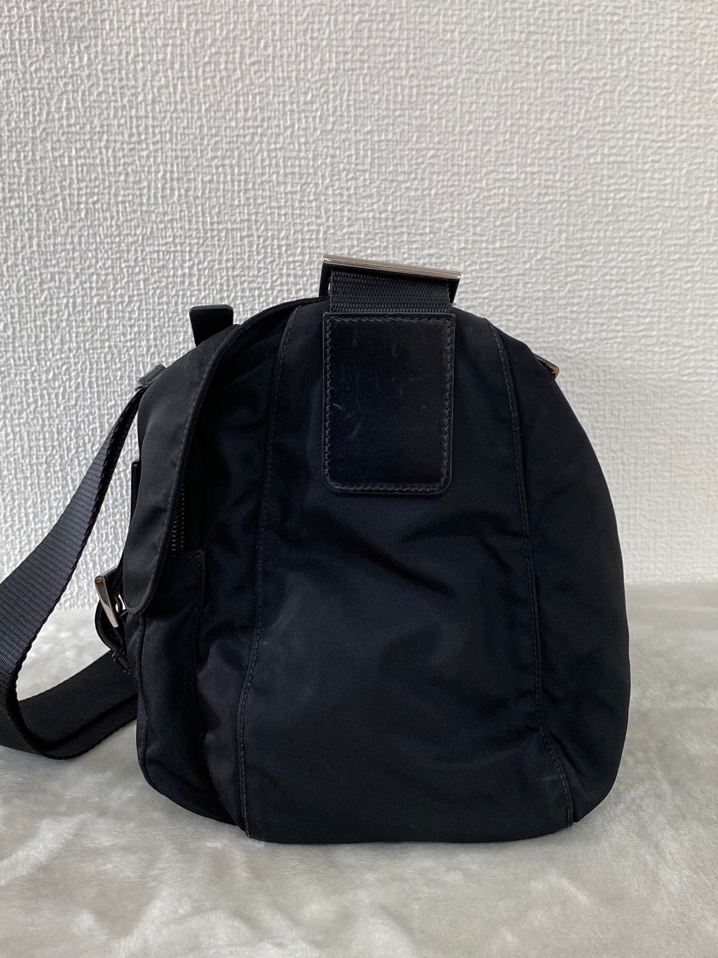 Prada Tessuto Nylon Messenger Bag Black