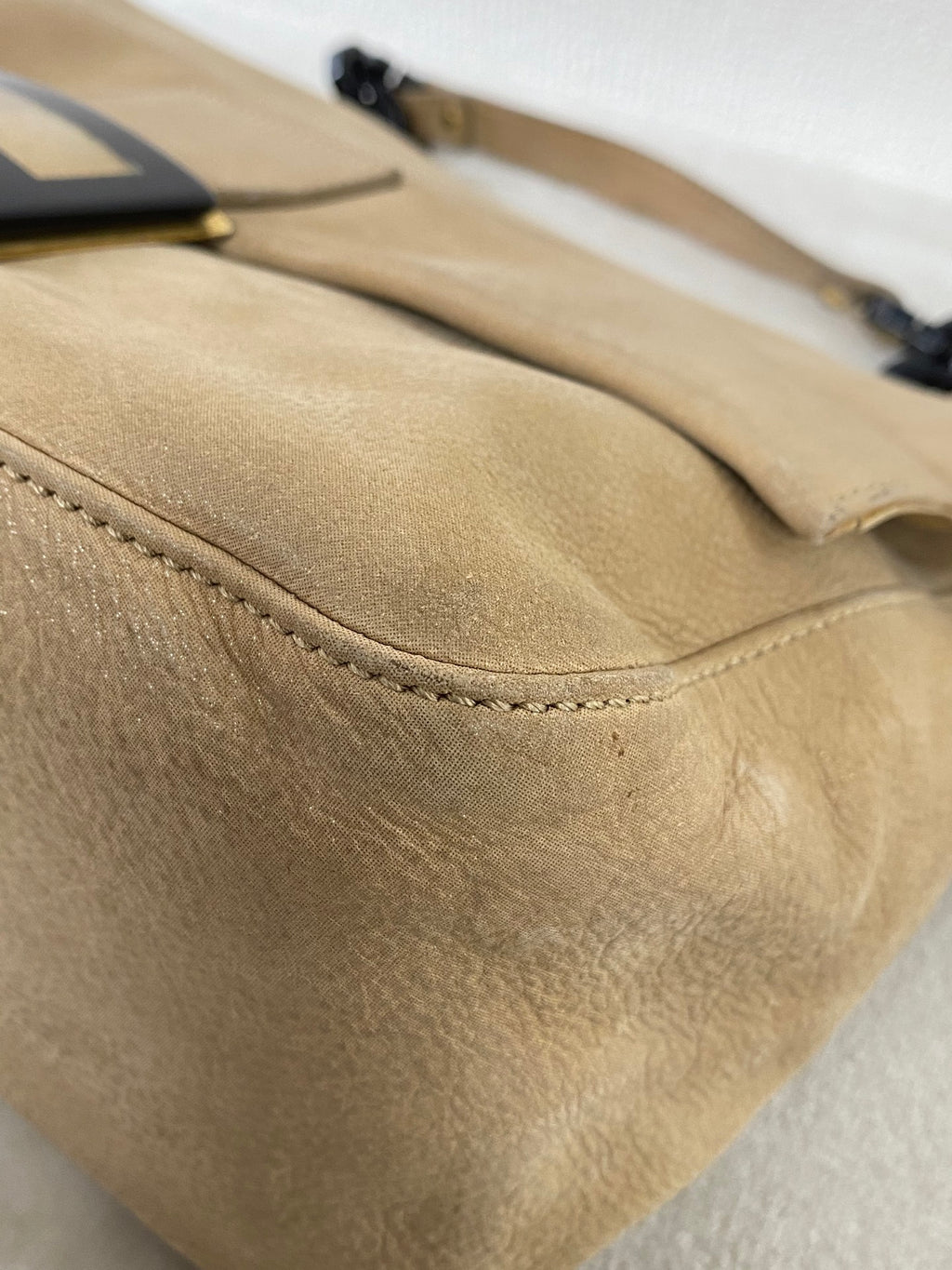 Fendi Forever Mama Nubuck Leather Flap Shoulder Bag