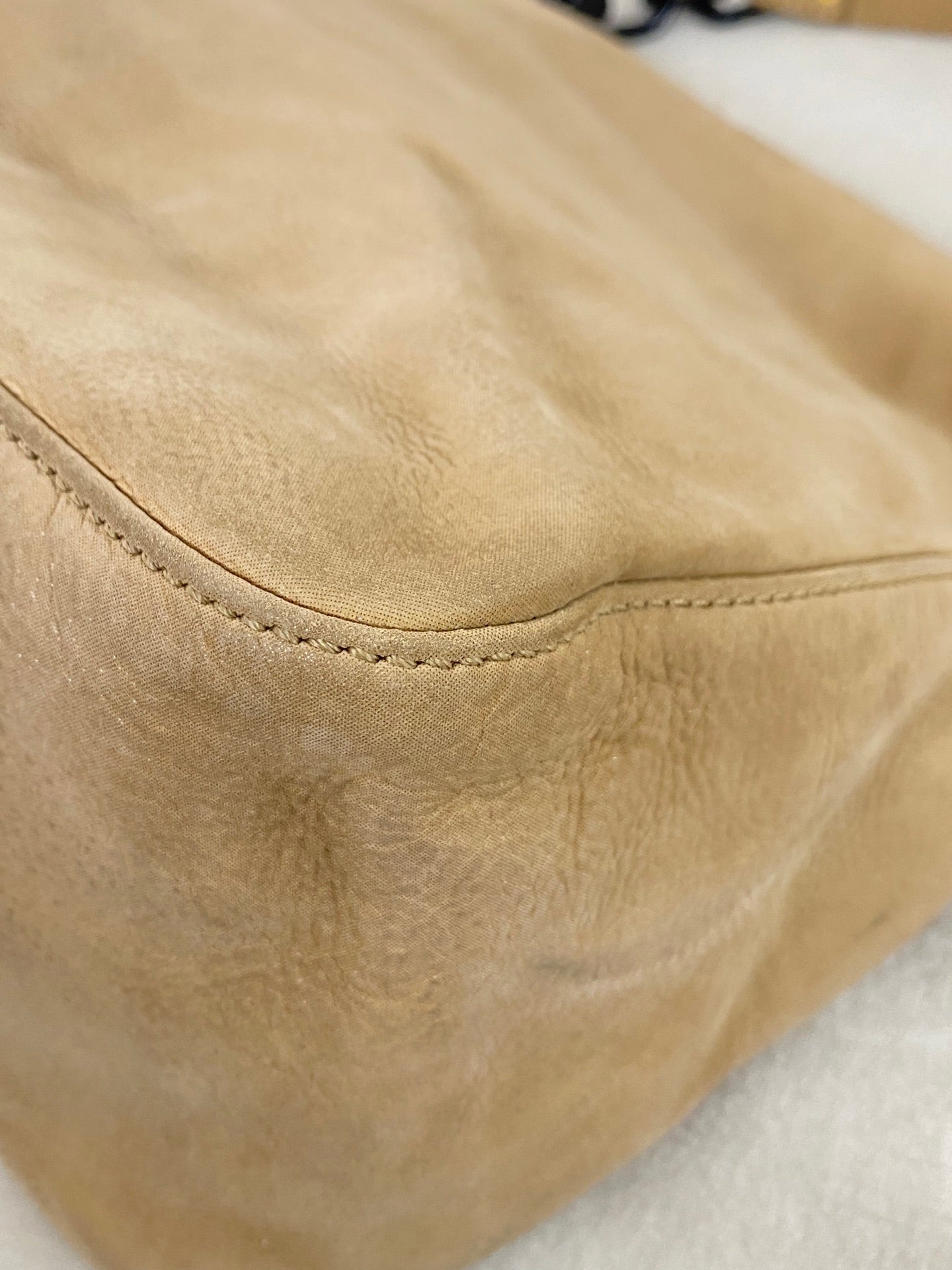 Fendi Forever Mama Nubuck Leather Flap Shoulder Bag